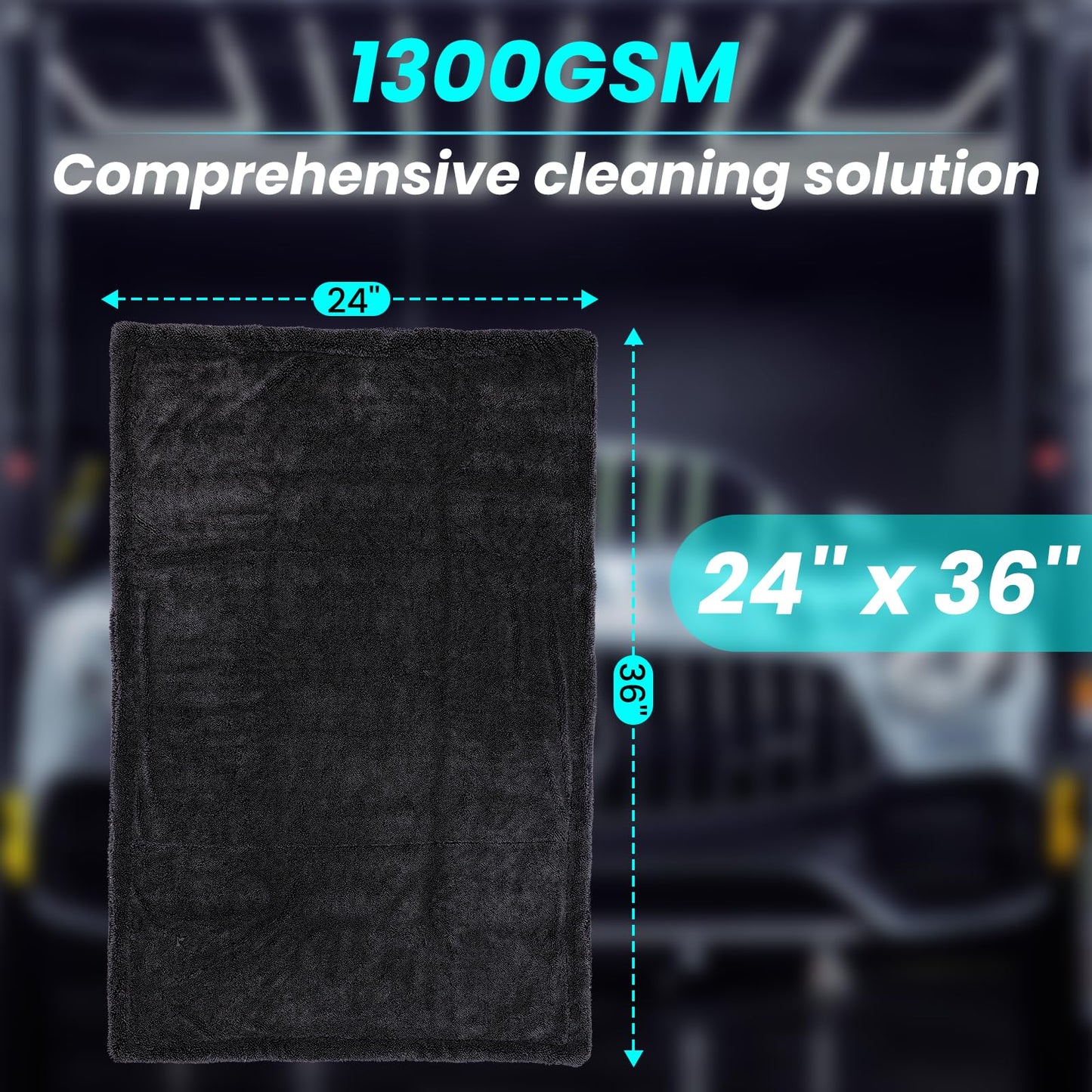 Toallas de Microfibra Mysticline Azul, Ultra Absorbentes sin Pelusa Residual para Coches