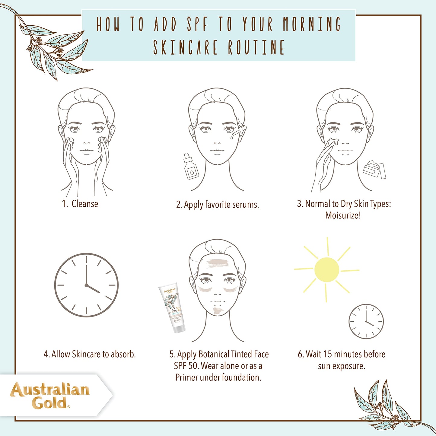 AUSTRALIAN GOLD Botanical SPF 50 Tinted Face Sunscreen Lotion - Medium to Tan 3 fl oz (89 ml) Loción Protector Solar facial con color SPF 50 de Botanical - Bronceado medio a bronceado
