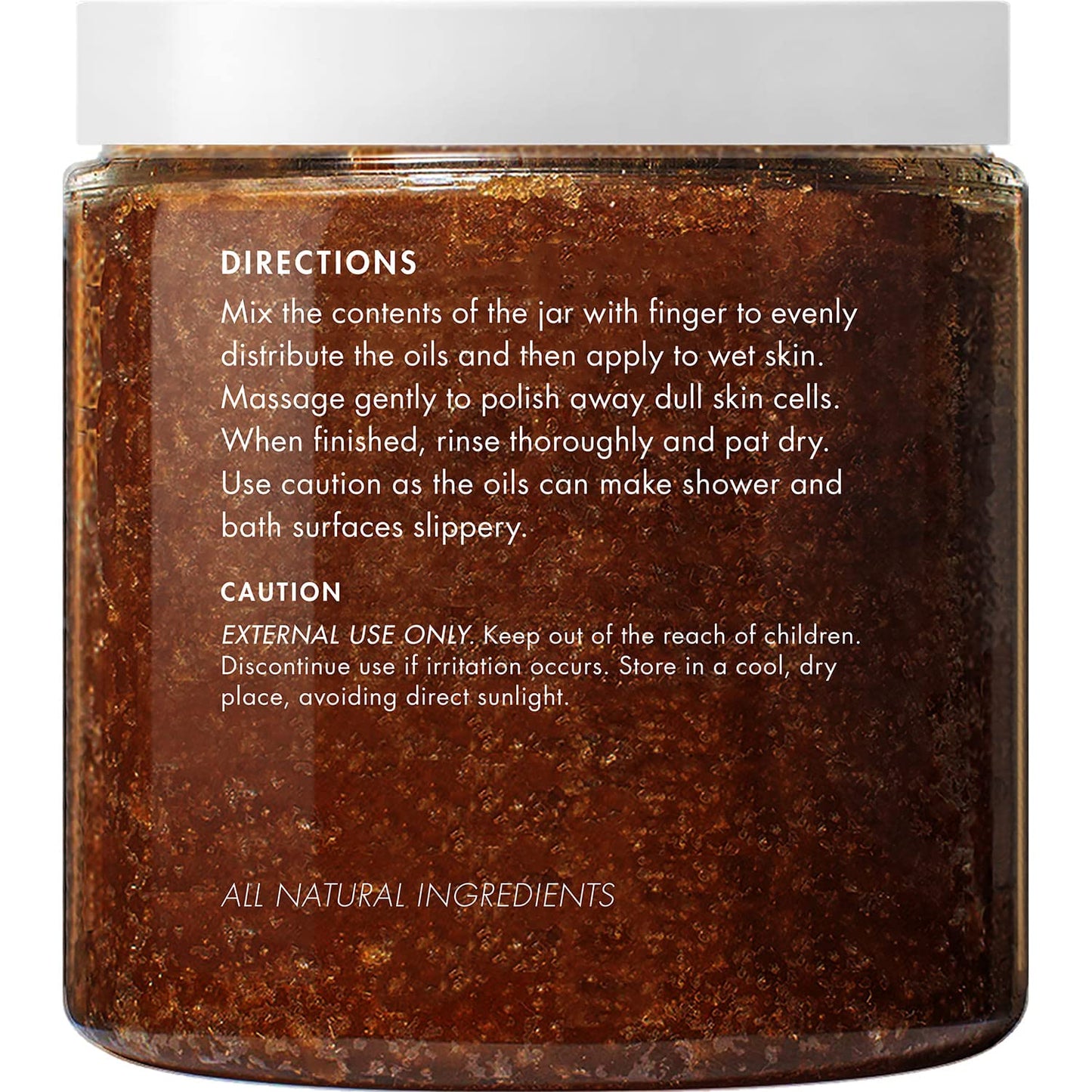 Exfoliante de Azúcar Moreno Majestic Pure Natural para Celulitis, Estrías, Acné y Venas Varicosas