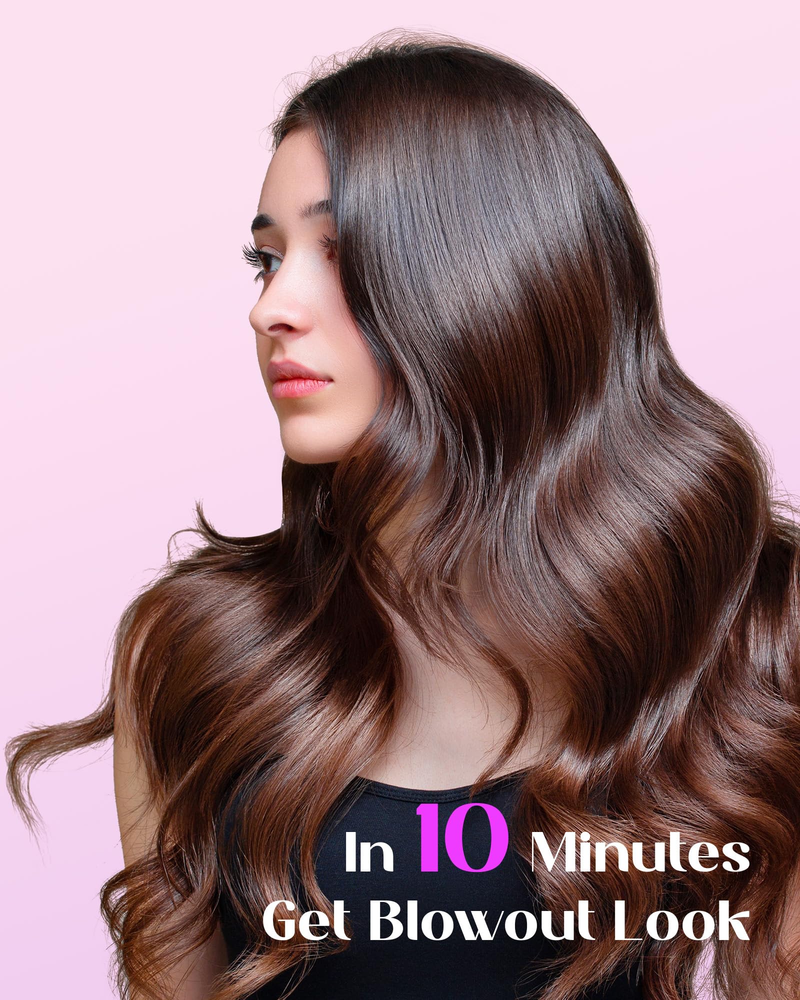 Wavytalk Cepillo térmico de 1.5 pulgadas Blowout Express iónico calentado que crea un aspecto soplado que hace que el cabello sea más brillante y suave, doble voltaje, fácil de usar (verde)