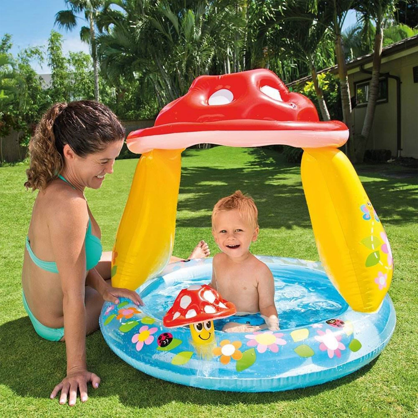 Centro de Juego Inflable Intex Hongos Infantil