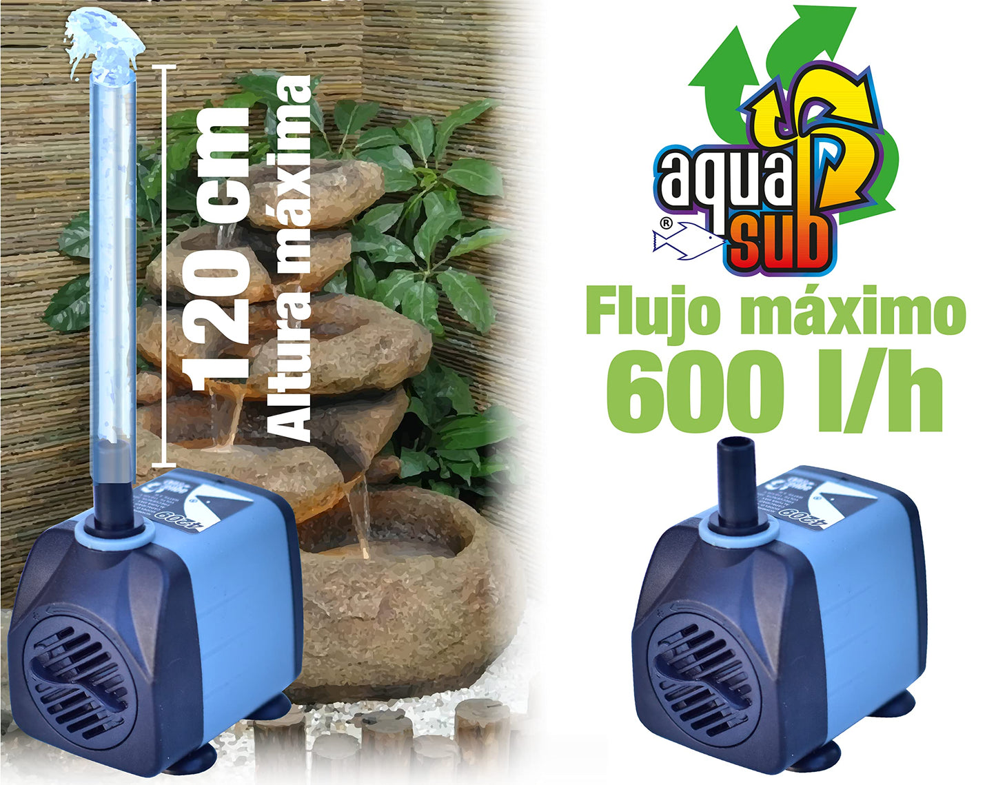 AQUASUB 4209 Bomba Agua 600 L/H 1.2M