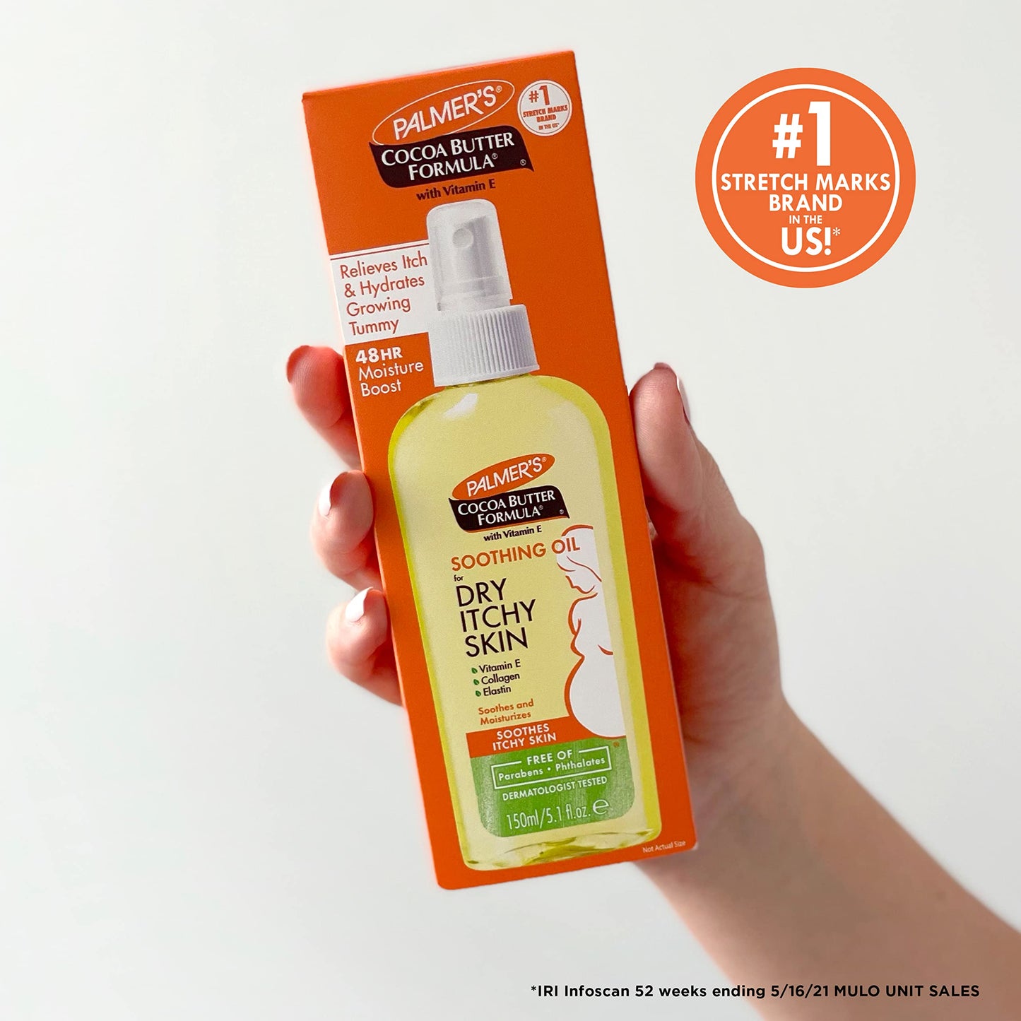 Palmer's Cocoa Butter Formula Soothing Oil for Dry/Itchy Skin for Women, 5.1 Ounce