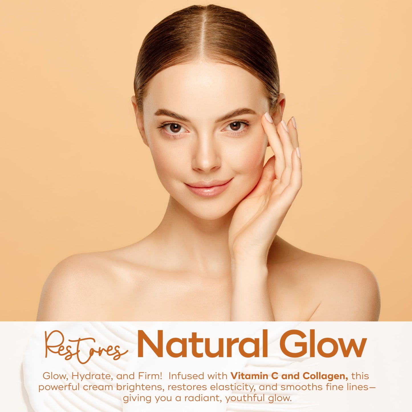 Skin Aesthetics Vitamin C and Collagen Daily Face Moisturizer - Reduce Fine Lines & Wrinkles, Anti-aging, Advanced Brightening Day Cream - Cruelty Free Korean Skincare For All Skin Types - 1.69 Fl. oz