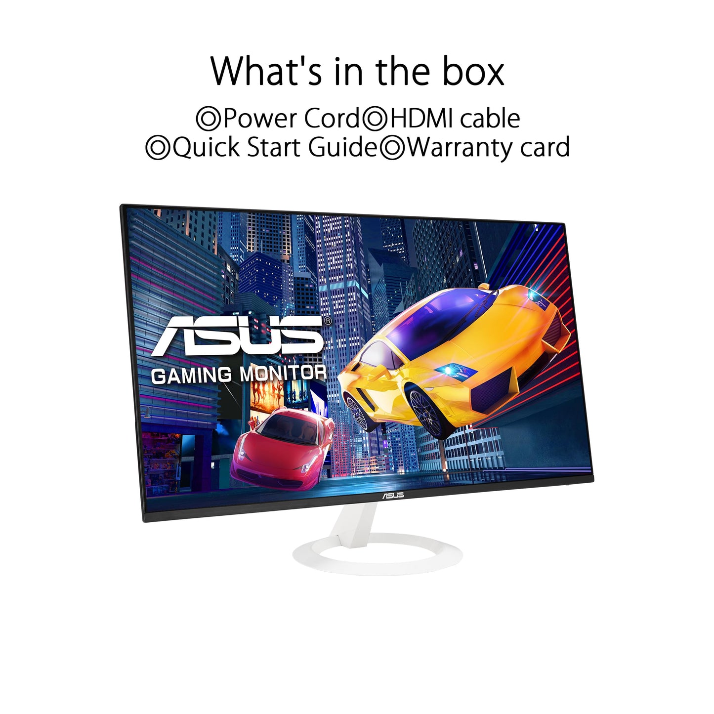 ASUS VZ27EHF-W Eye Care Monitor Gaming 27" (IPS, Full HD, sin Marcos, 100Hz, sincronización adaptativa, 1 ms MPRT, HDMI, luz Azul Baja, sin Parpadeo, Montaje en Pared)