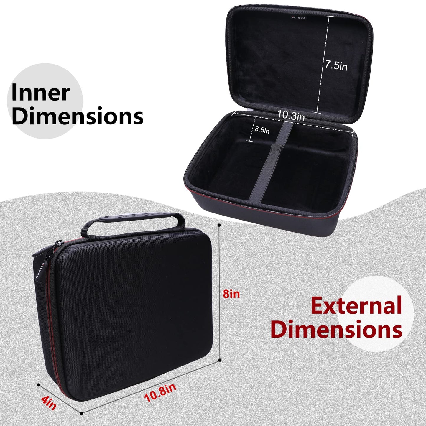 LTGEM - Funda para proyector compatible con ELEPHAS BL128 Mini proyector 2024 actualizado (interior: 9.8 x 7 x 3.5 pulgadas), solo funda