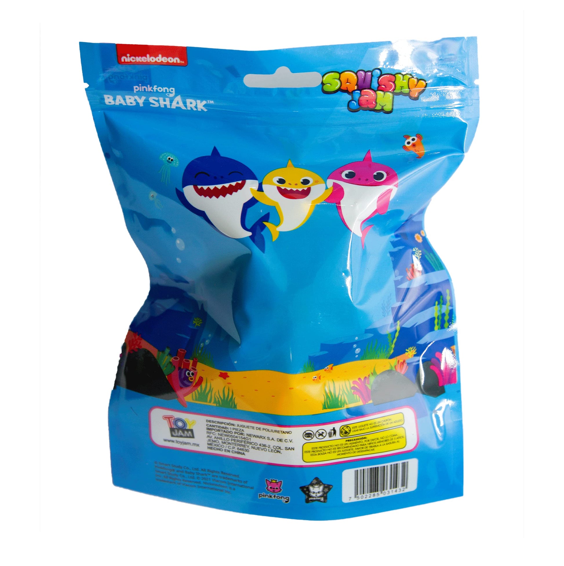 Juguete Squishy Toy Jam Baby Shark Familia Completa en Paquete de 3