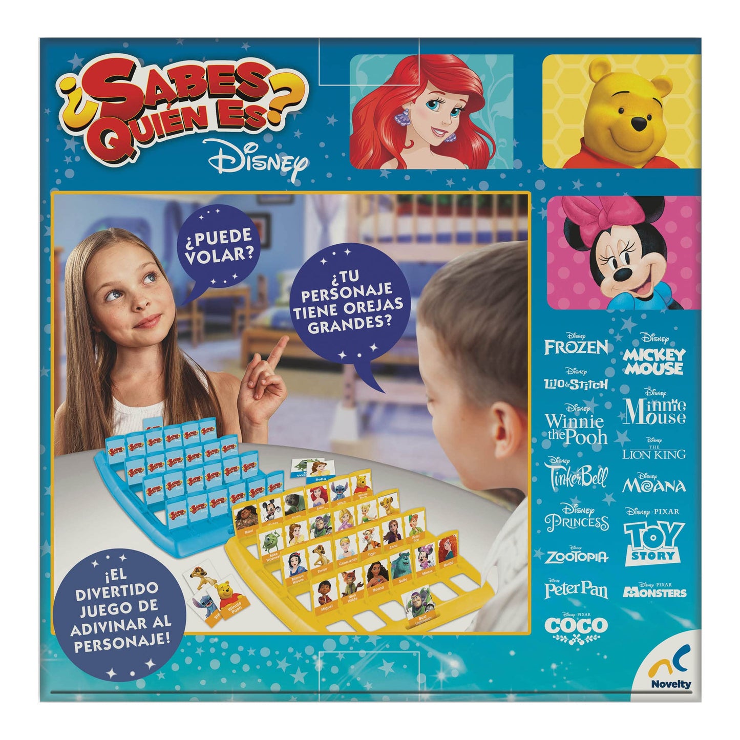 Novelty Corp Juego de Mesa ¿Sabes Quién Es?, Disney, Juego de Mesa, Juegos Clásicos y Tradicionales