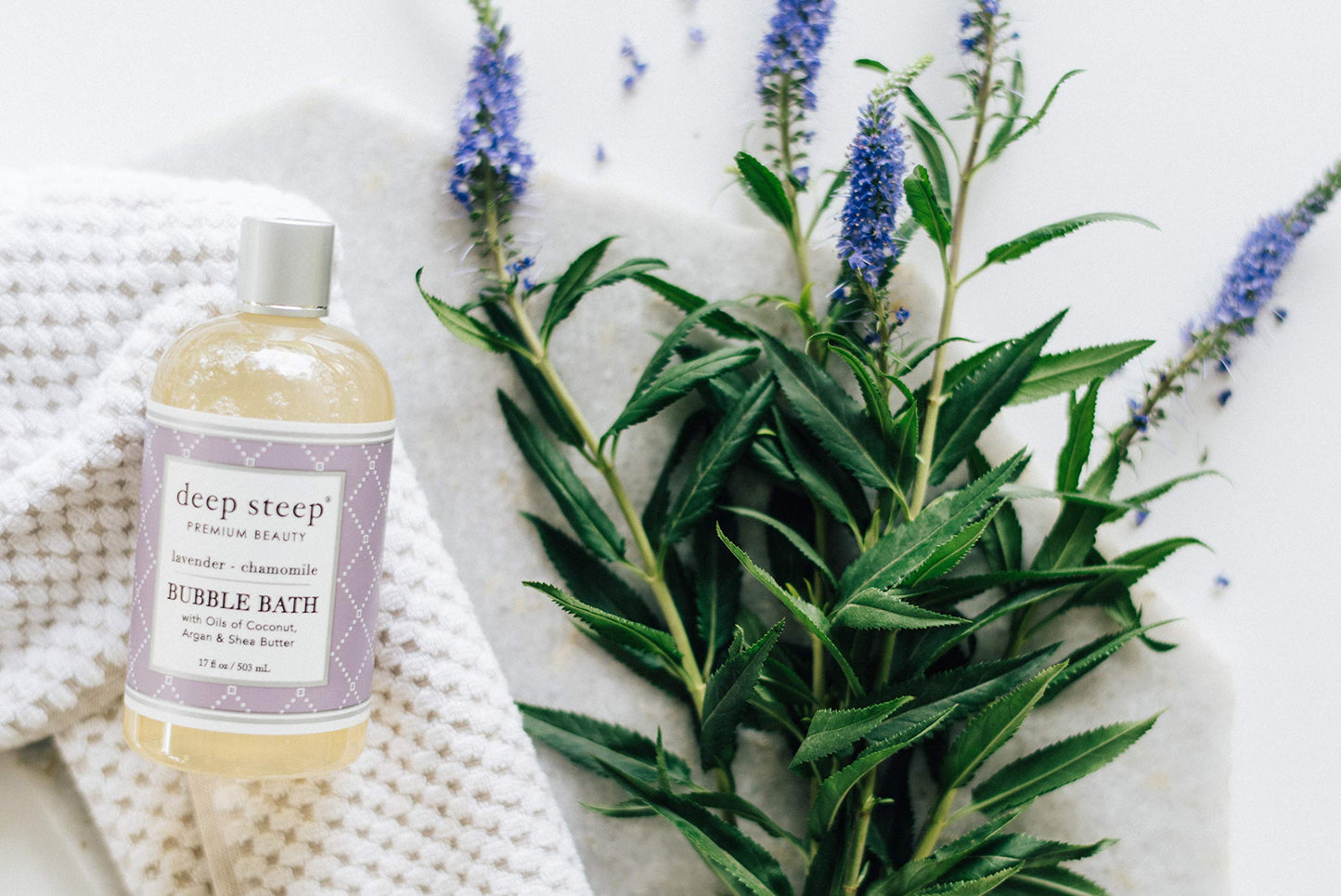 Deep Steep Bubble Bath, Lavender Chamomile, 17.5 Ounce