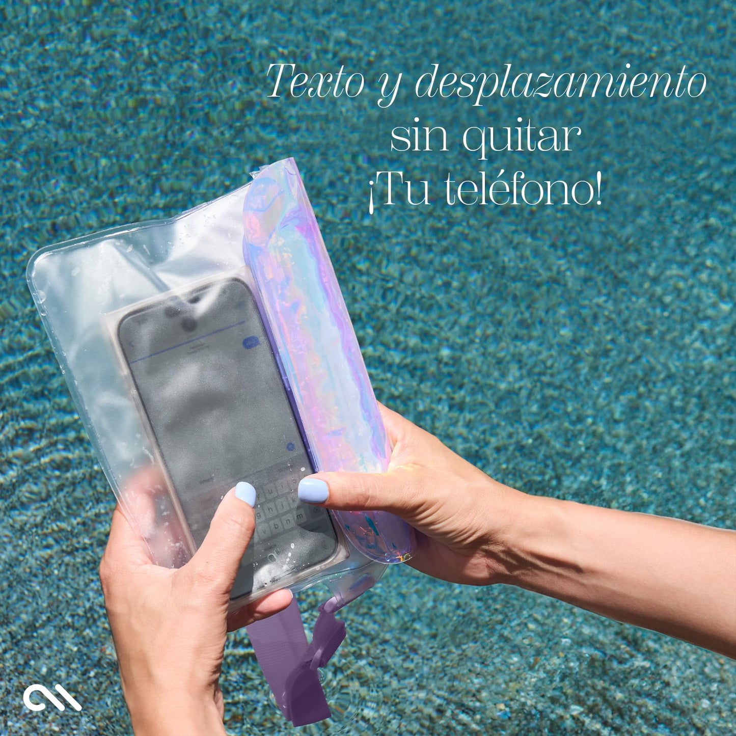 Case-Mate - Funda Impermeable con Burbujas de jabón IP68 con protección de Triple Sello, Correa Ajustable, riñonera Impermeable para iPhone 16 Pro MAX/iPhone 15 Pro Max/14 Pro/13/S24/Pixel 9,