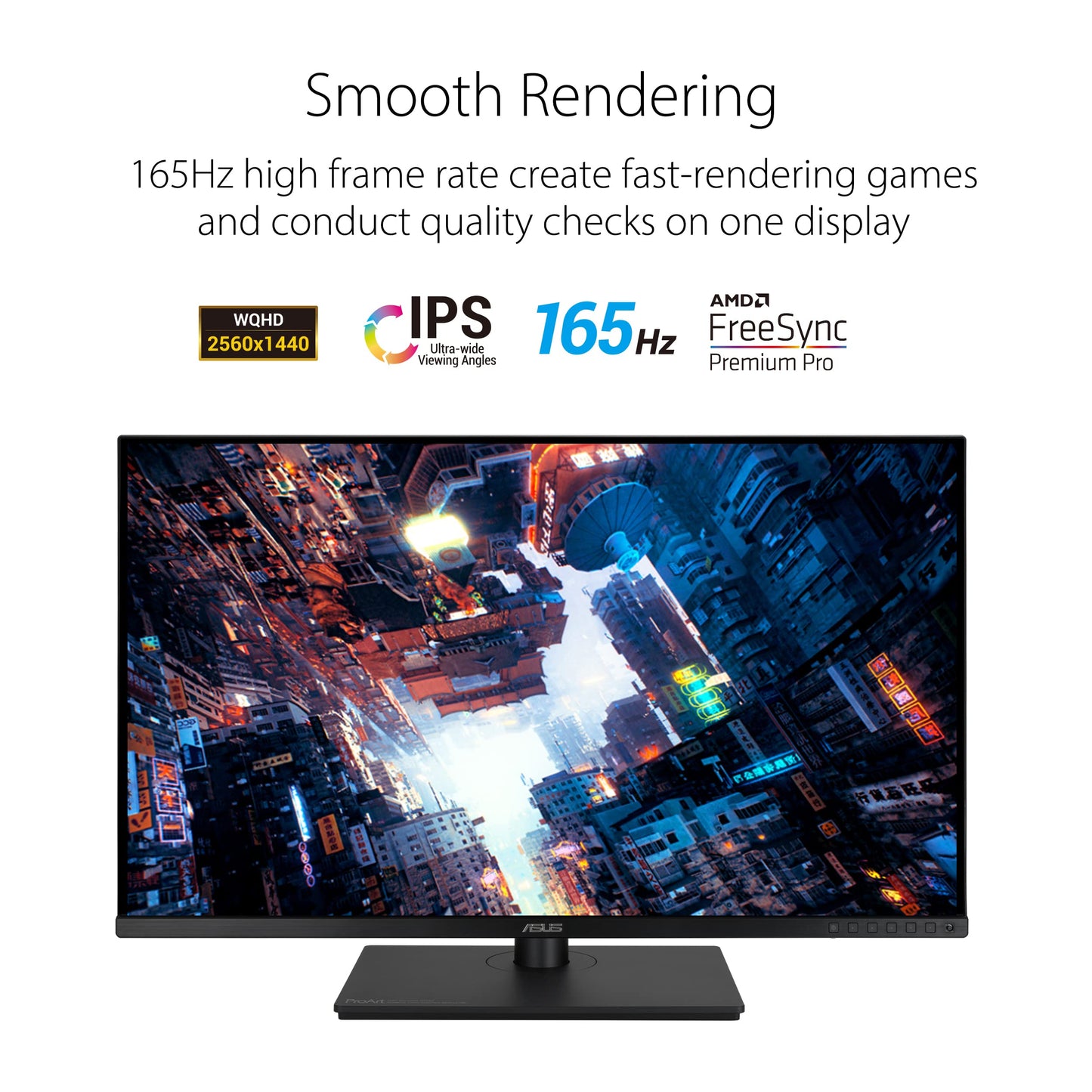 Monitor profesional ASUS ProArt Display PA328CGV: 32 pulgadas, IPS, WQHD (2560 x 1440), 165 Hz, 95% DCI-P3, 100% sRGB / Rec.709, precisión de color ΔE <2, Calman Verified, USB-C, VESA DisplayHDR 600