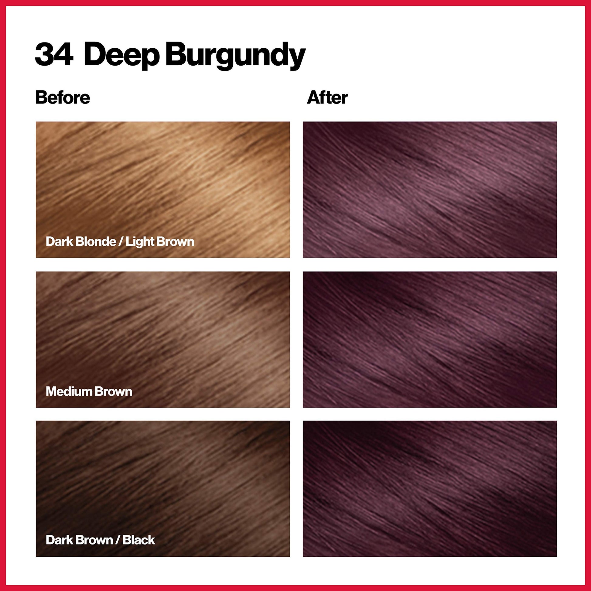 Revlon Colorsilk Beautiful Color, Deep Burgundy, 3 Count