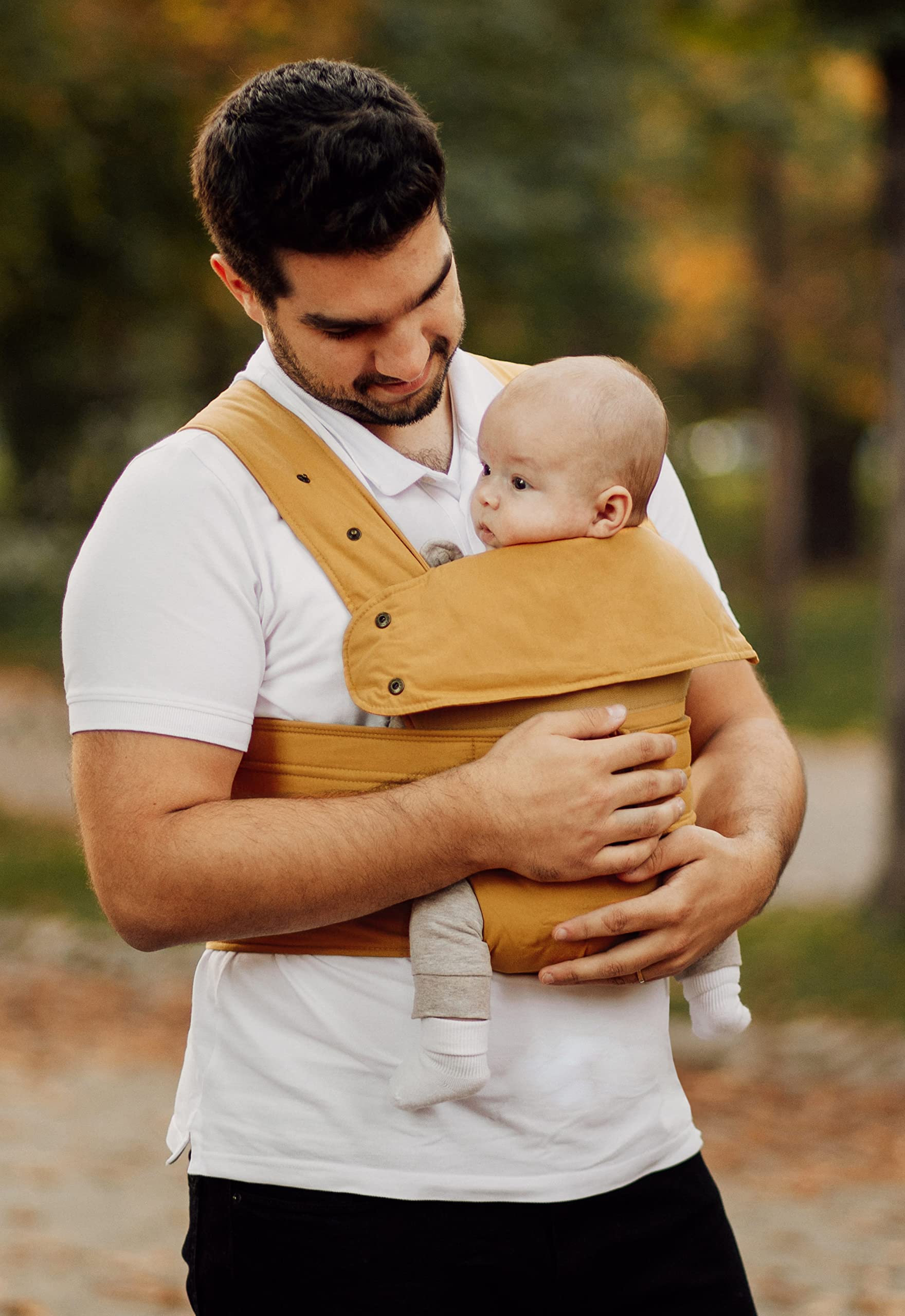 Portabebés Marsupi Clásico Butterscotch Ajustable de Algodón Orgánico Talla L