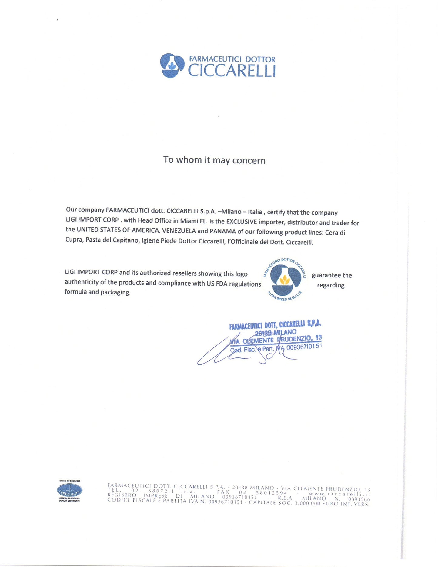 Ciccarelli Cera Di Cupra Antiarrugas 50ml