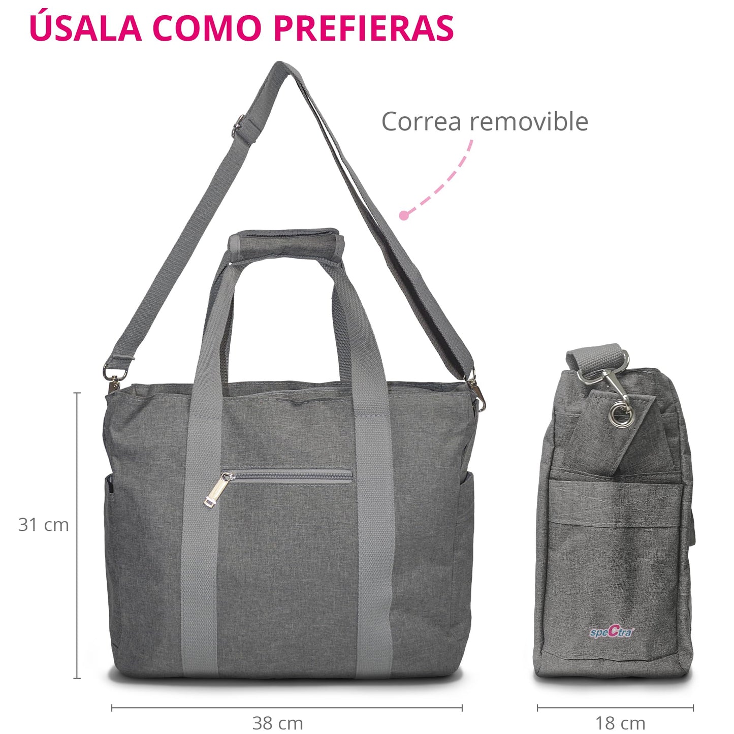 Extractor de Leche Eléctrico Doble Spectra S1 Plus Azul con Batería Recargable y Bolsa Térmica para Almacenamiento