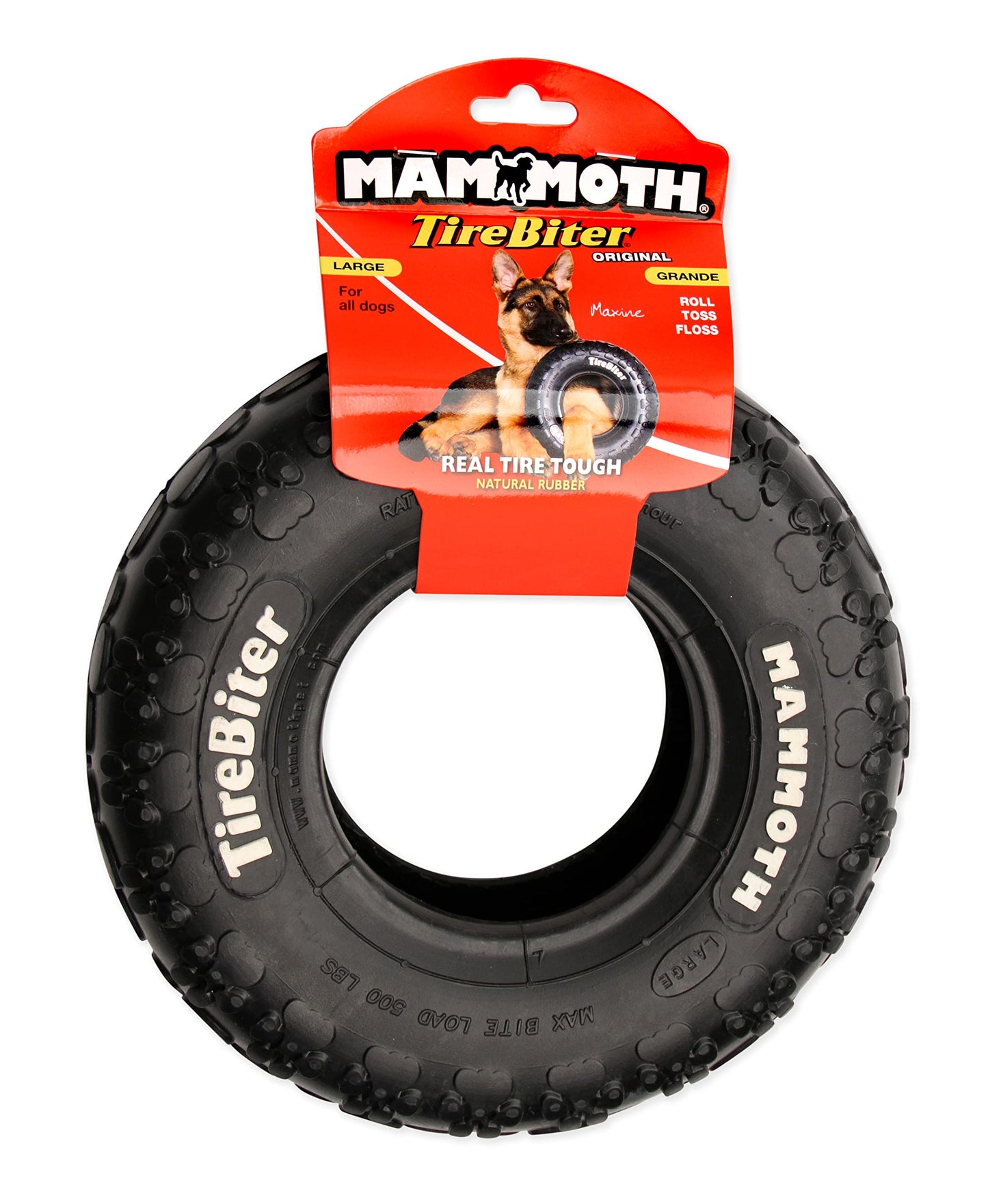 Juguete para Mascotas TireBiters Negro Grande de 10 Pulgadas