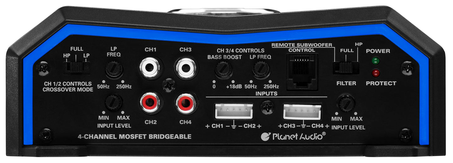 Amplificador Planet Audio PL1600.4 1600 W 4 Canales 2 Ohm Clase A/B