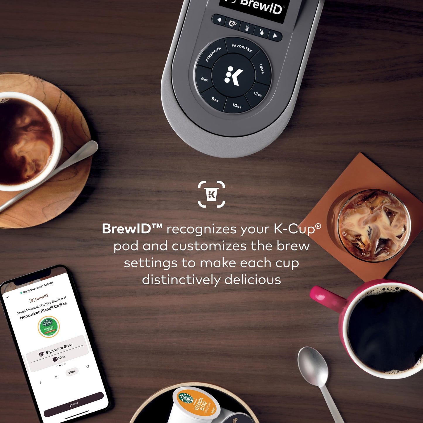 Keurig K-Supreme SMART - Cafetera de una sola porción con compatibilidad Wifi, 4 tamaños de cerveza y depósito extraíble de 66 onzas, compatible con Alexa, gris