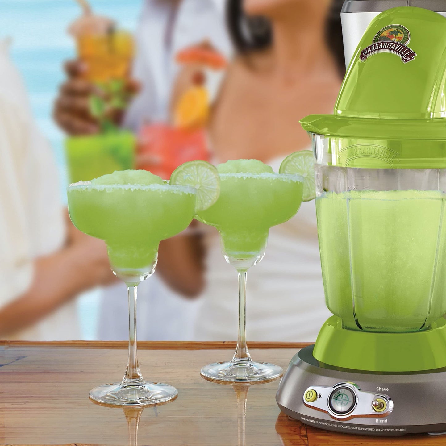 Margaritaville Bahamas - Máquina de margarita congelada de doble modo para uso doméstico con mezclador sin cerebro y jarra de 30 onzas, acero inoxidable