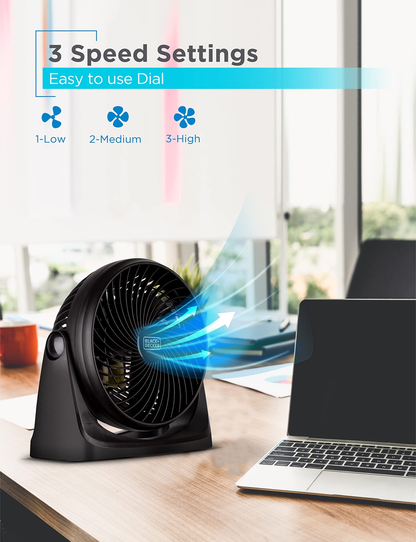 BLACK+DECKER Ventilador turbo de 7 pulgadas