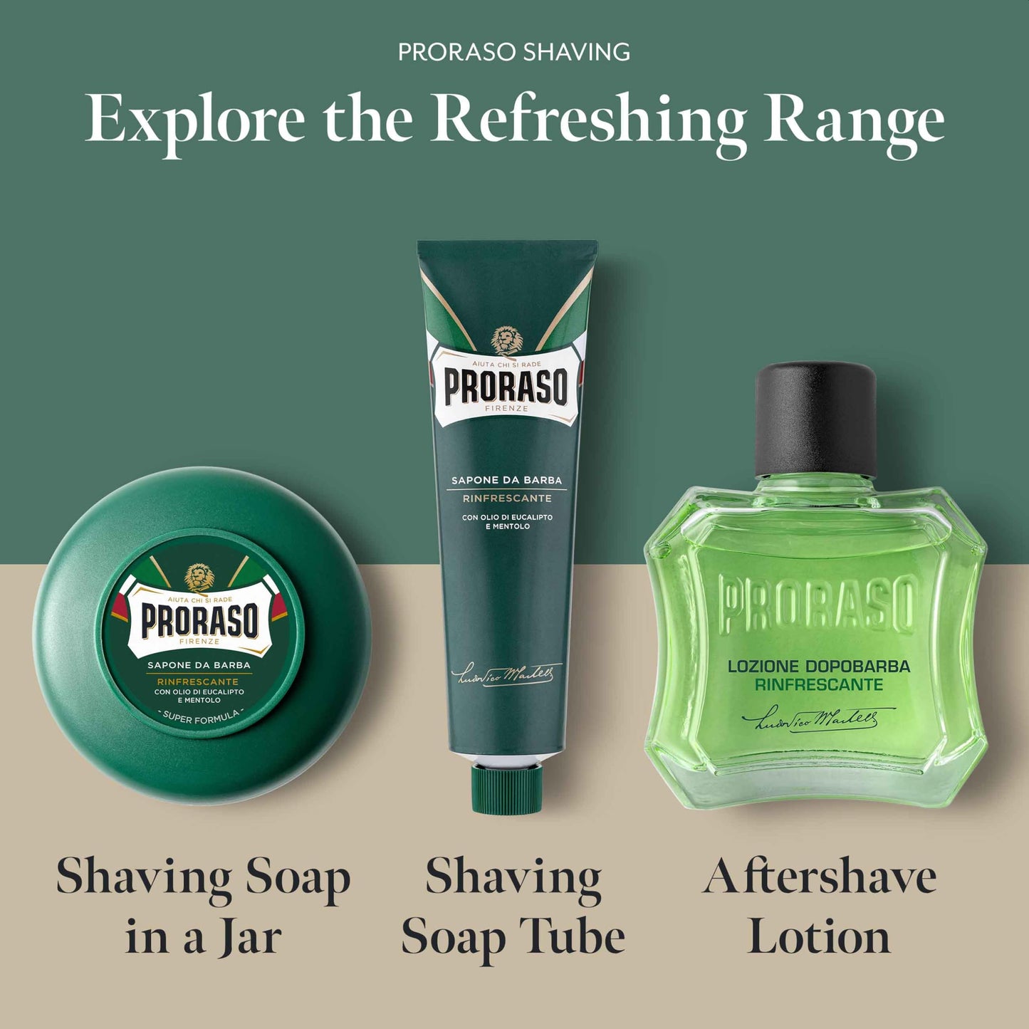 Proraso Crema de Afeitar en Tubo Eucalipto y Mentol Refrescante
