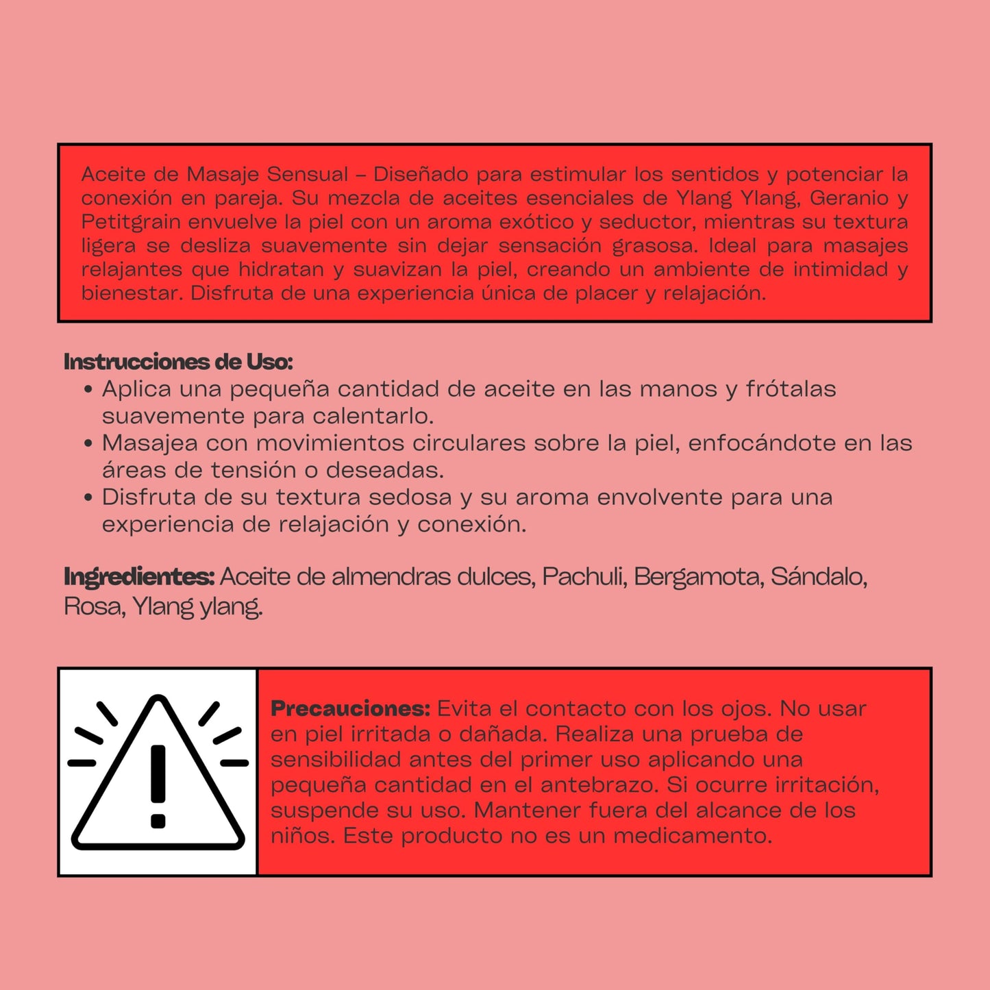 Aceite para Masaje Padifymx Afrodisíaco Relajante e Hidratante