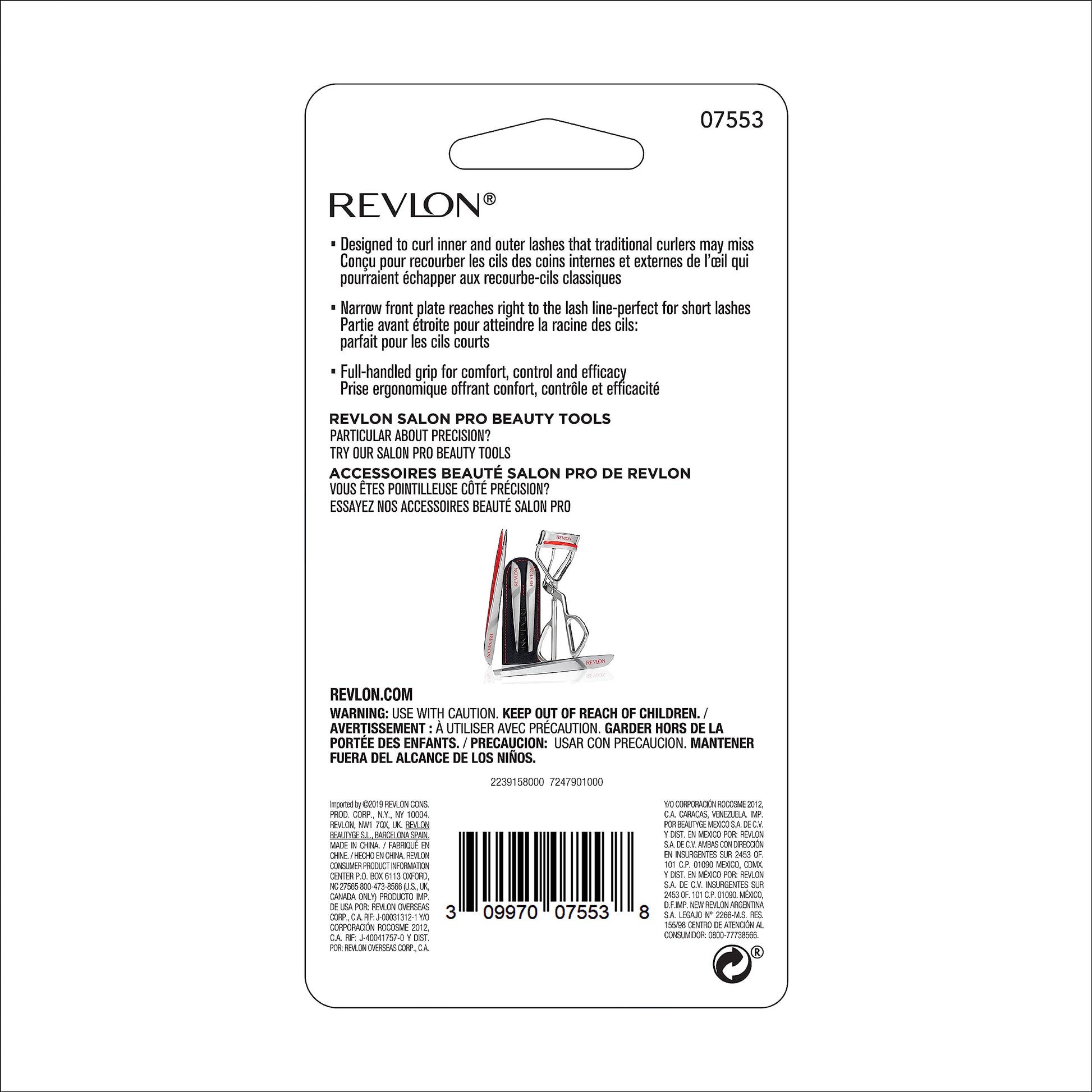 Revlon 309970075538 Rizador de Pestanas de alta Precision, Plata, Estandar, Paquete de 1