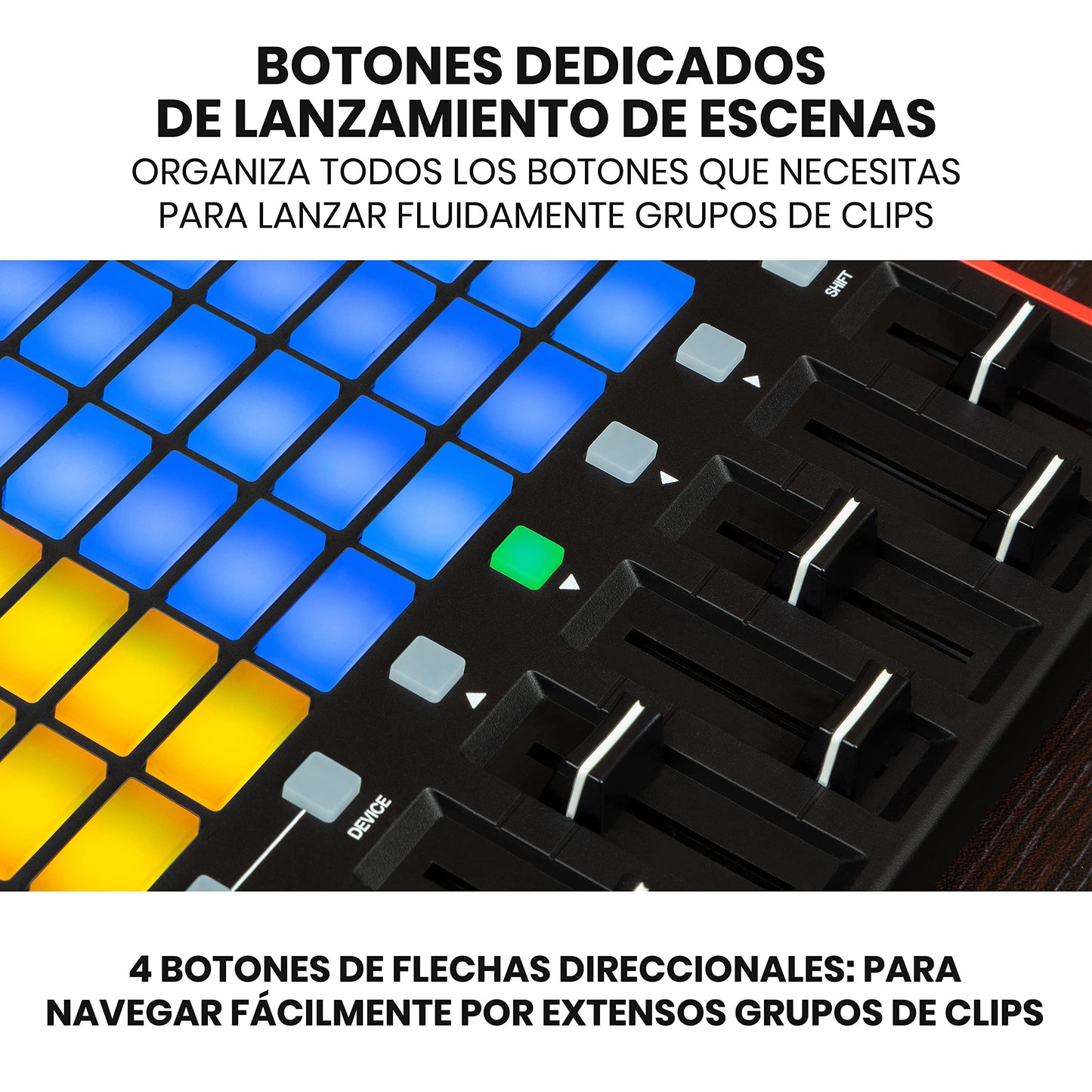 Akai Professional APC Mini MK2 - driver USB MIDI Pad para lanzamiento de clips con Ableton Live Lite, 64 almohadillas para orejas RGB, modo tambor y notas y mezclador MIDI