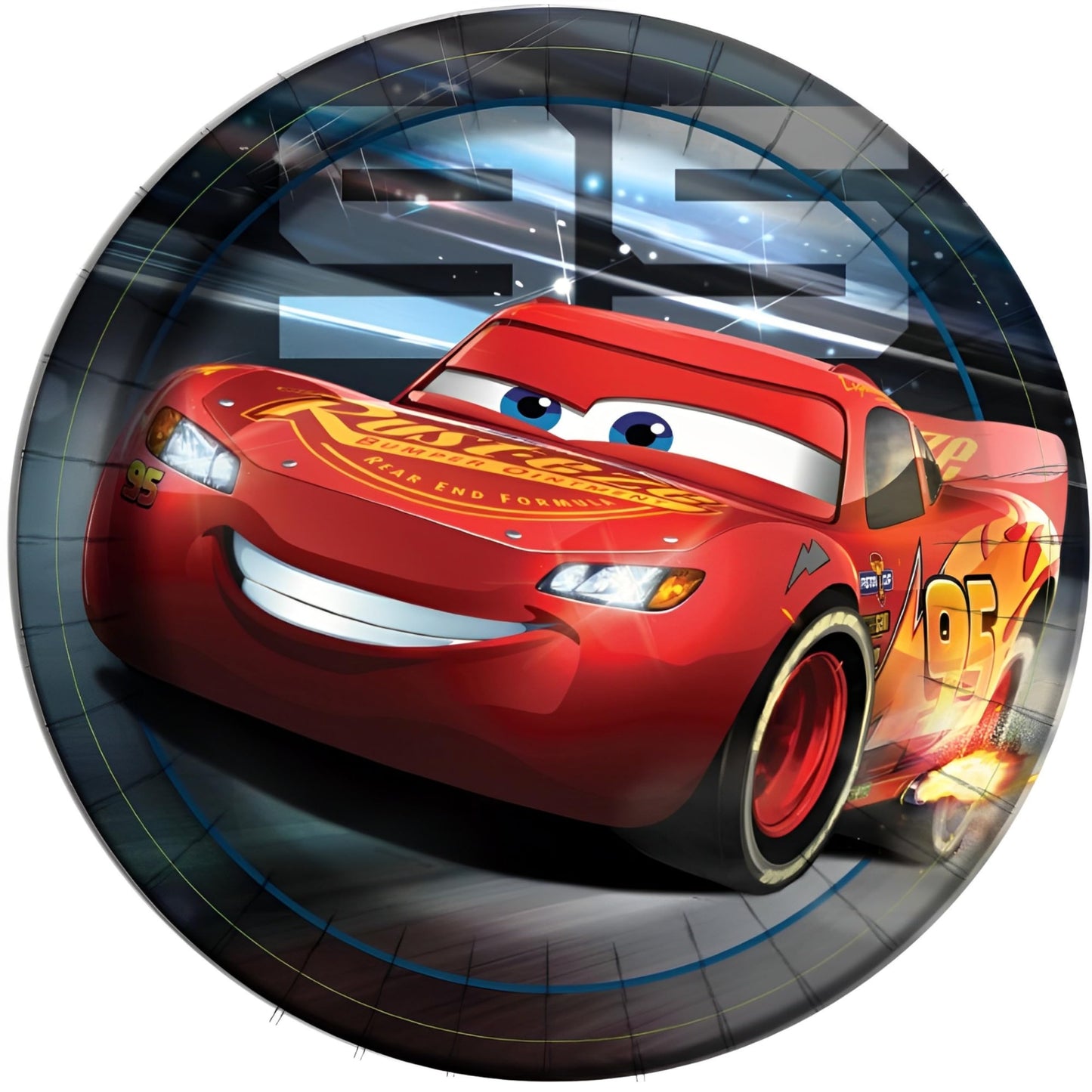 Platos de Papel Disney Coches Rojos 9 Pulgadas 8 Unidades