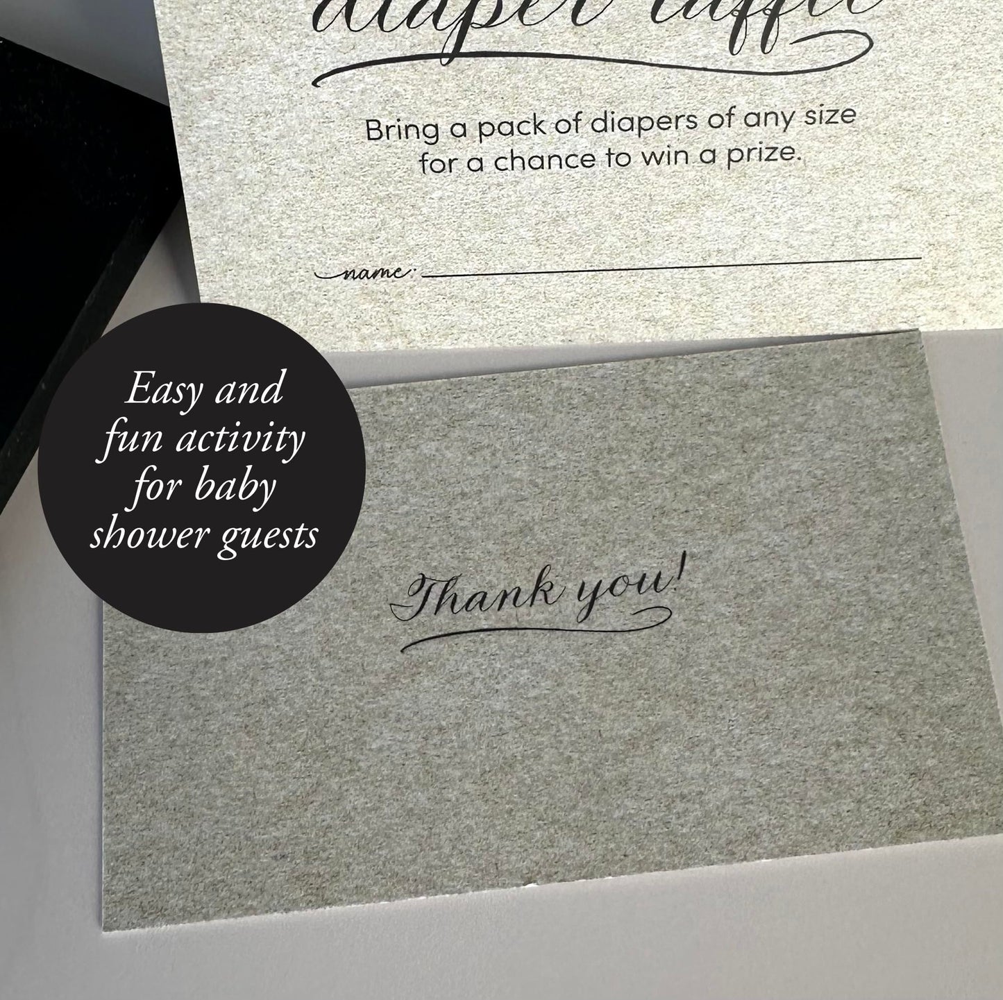 Lil' Labels - Boletos para rifas de pañales, juego de baby shower, premio de fiesta de revelación de género, fabricado en los Estados Unidos, 3.5 x 2, paquete de 50 unidades (color similar a kraft,