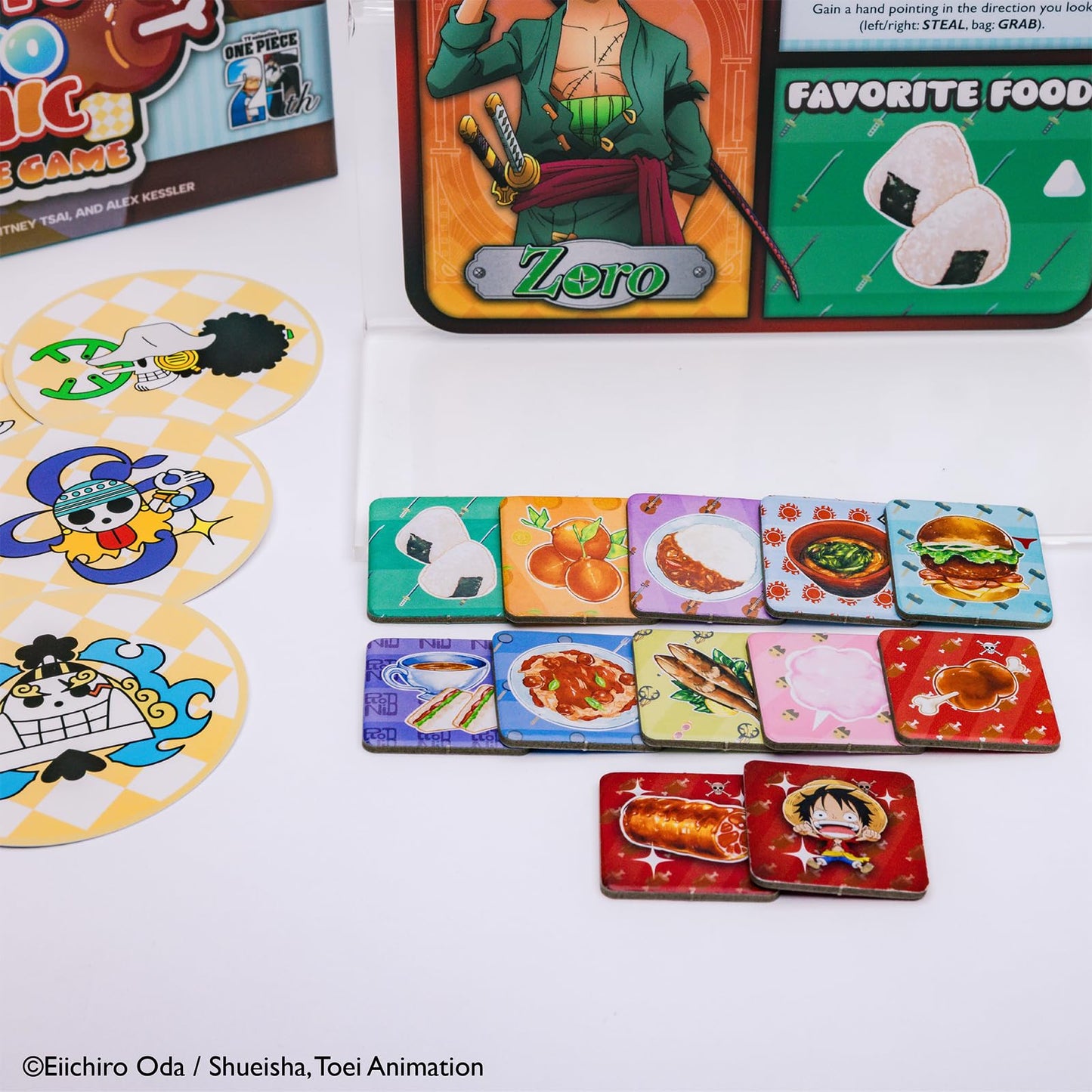 KESS One Piece: Luffy's Bento Panic Juego para Jugadores de 10 años en adelante, Tiempo de Juego 30 Minutos, Anime, rápido de Aprender, diversión de la Fiesta: el Almuerzo se Sirve, con un Lado de