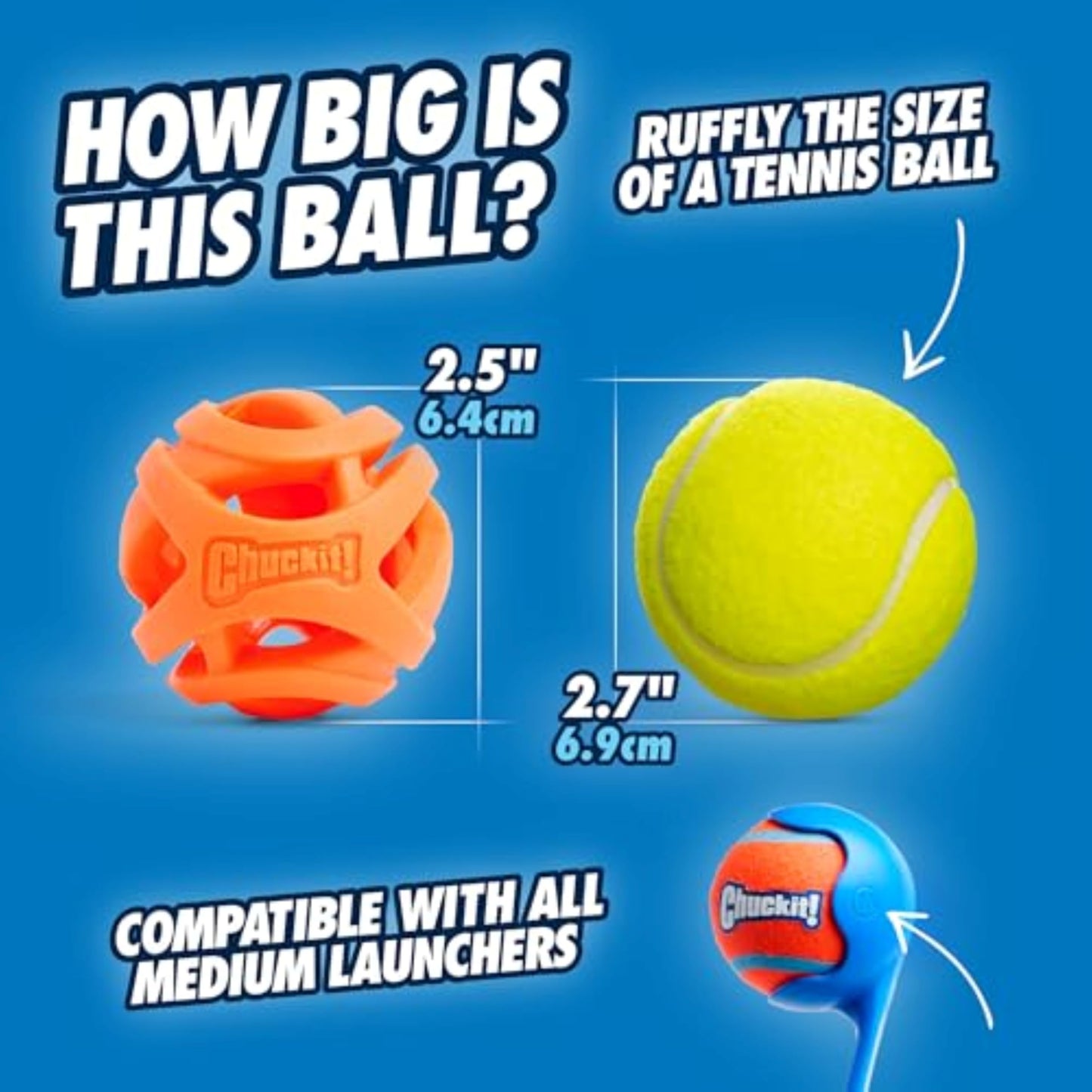 CHUCKIT! Large Durable Breathe Right Dog Ball