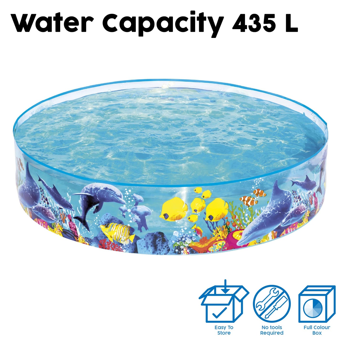 Bestway Alberca Rígida 183 cm x 38 cm Azul