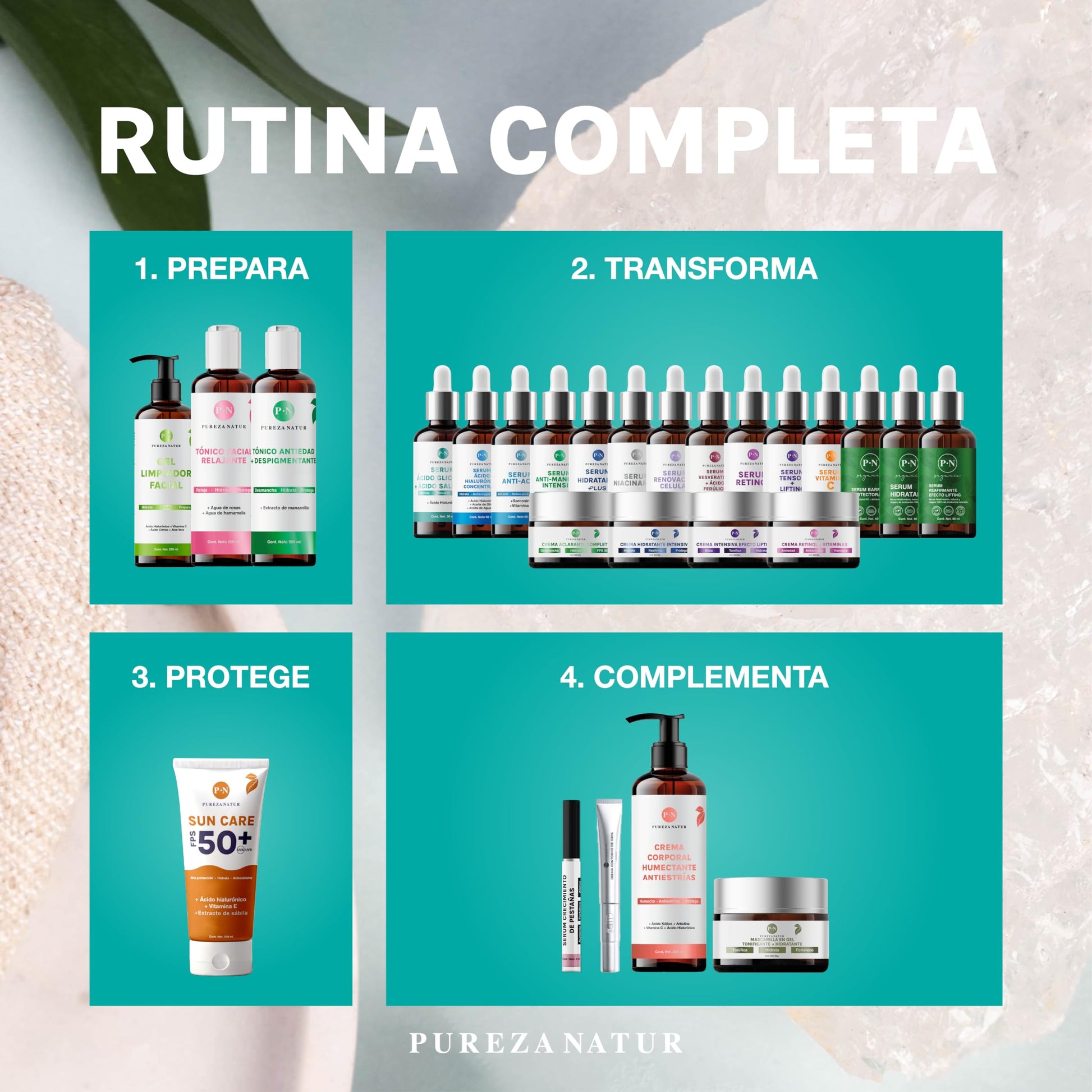 PUREZANATUR Serum facial Ácido glicólico + Salicílico hidratante 50ml | Suero antiedad con AHA, BHA, Acido hialurónico reductor de sebo skincare