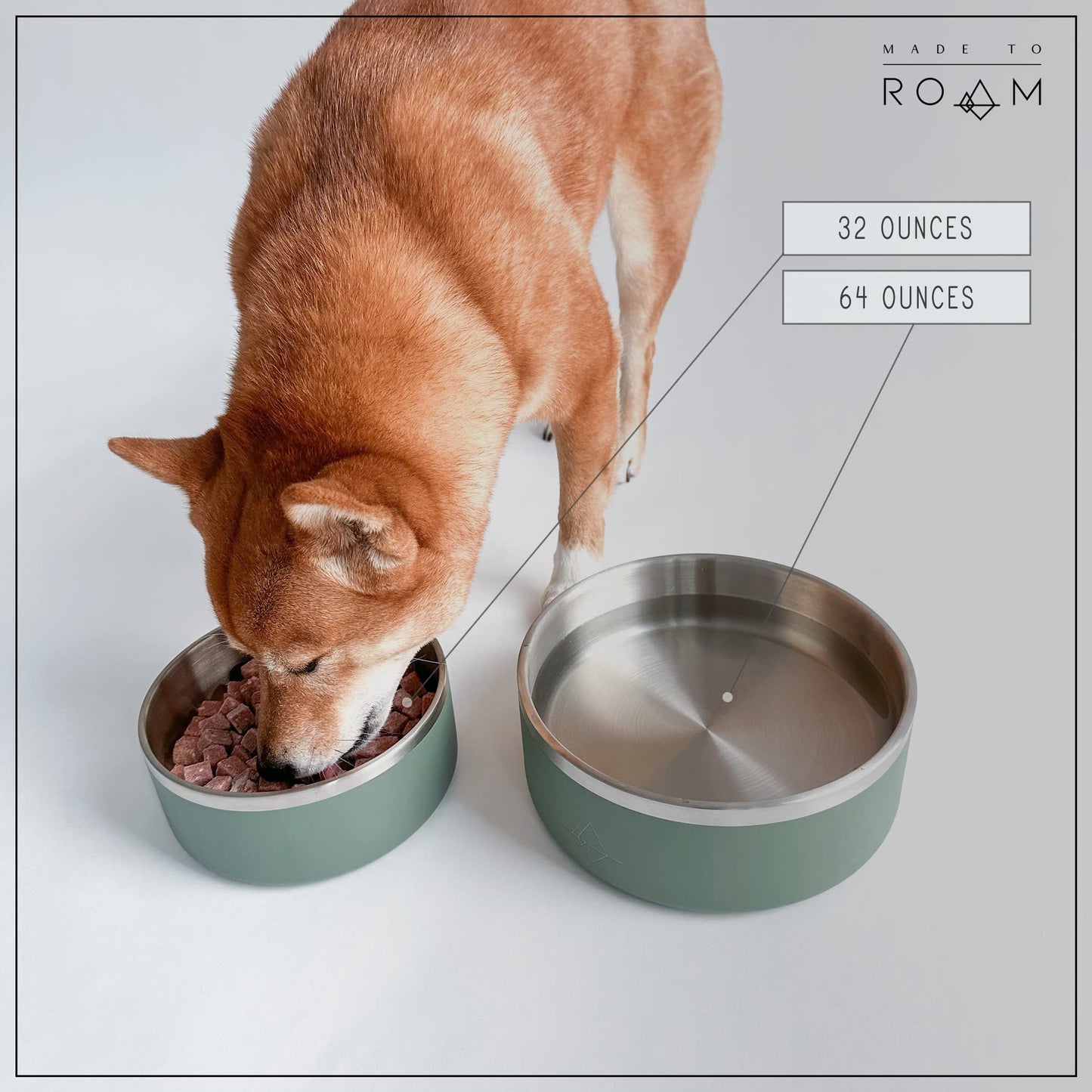 MADE TO ROAM Premium Everest Bowl – Cuenco de Acero Inoxidable de Doble Pared Aislado al vacío para Perro con Agarre Antideslizante (Colorado Nightsky, 64 oz)