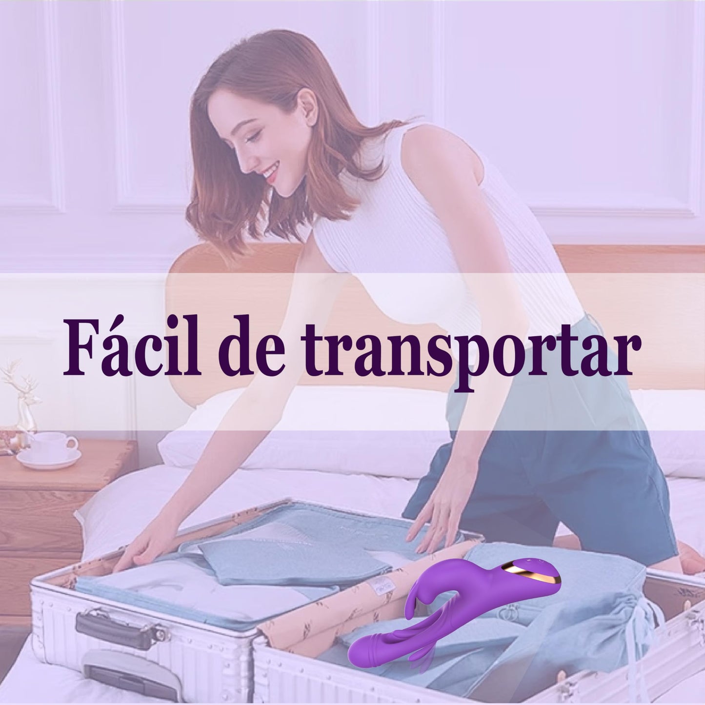 Conejo Vibrador Juguetes Sexuales para Mujeres, 3 En 1 Punto G Dildos Vibradores con 12 Flapping y 12 Modos de Vibración Juguetes para Adultos, Anal Vibrador Consolador Pezón Clítoris Estimulador Femenino Juguete Sexual, Juguete Adulto para Parejas