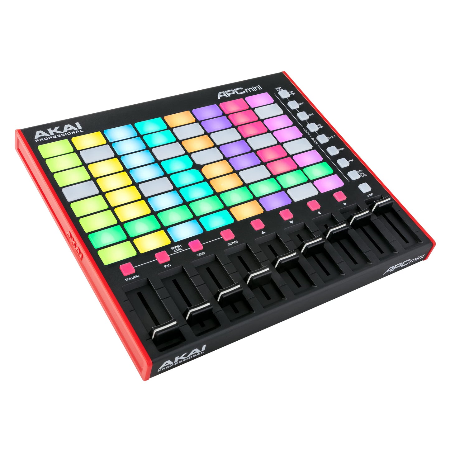 Akai Professional APC Mini MK2 - driver USB MIDI Pad para lanzamiento de clips con Ableton Live Lite, 64 almohadillas para orejas RGB, modo tambor y notas y mezclador MIDI