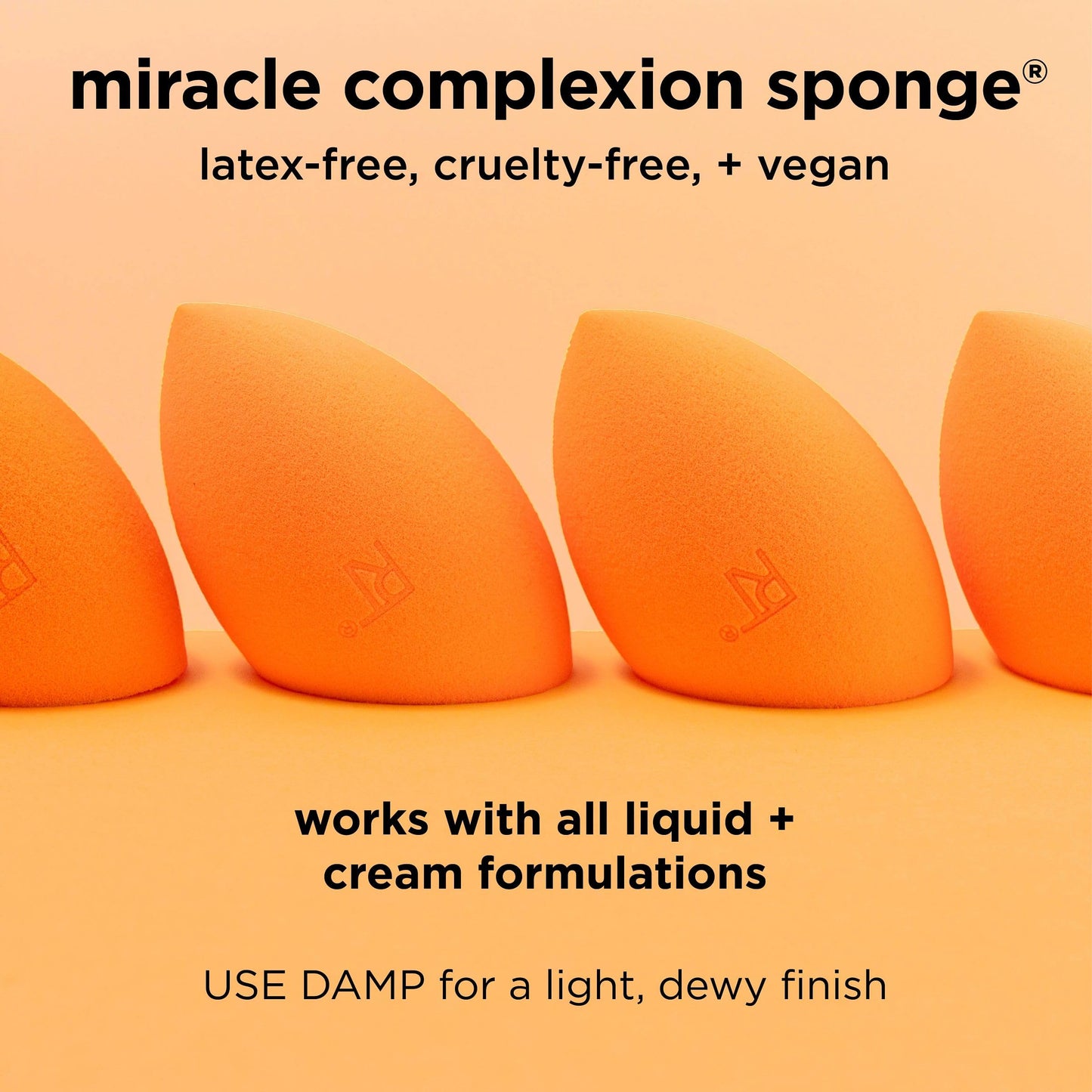 Real Techniques, Esponja Miracle Complexion, Esponja de Maquillaje Multifuncional 3 en 1, Tecnología de Espuma