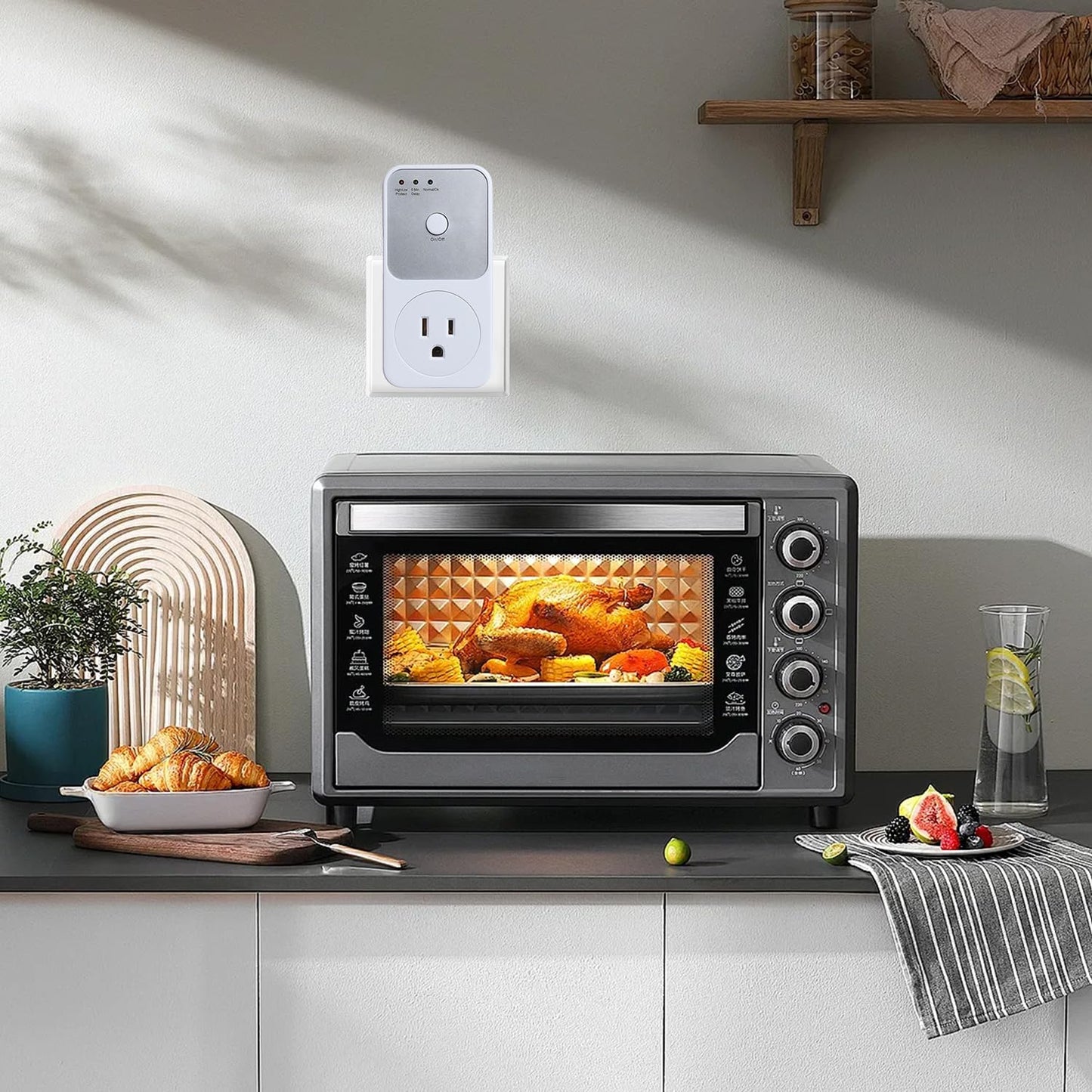 Protector de Voltaje VIEGLM Blanco Multifunción para Refrigerador, TV, Lavadoras y Frigoríficos