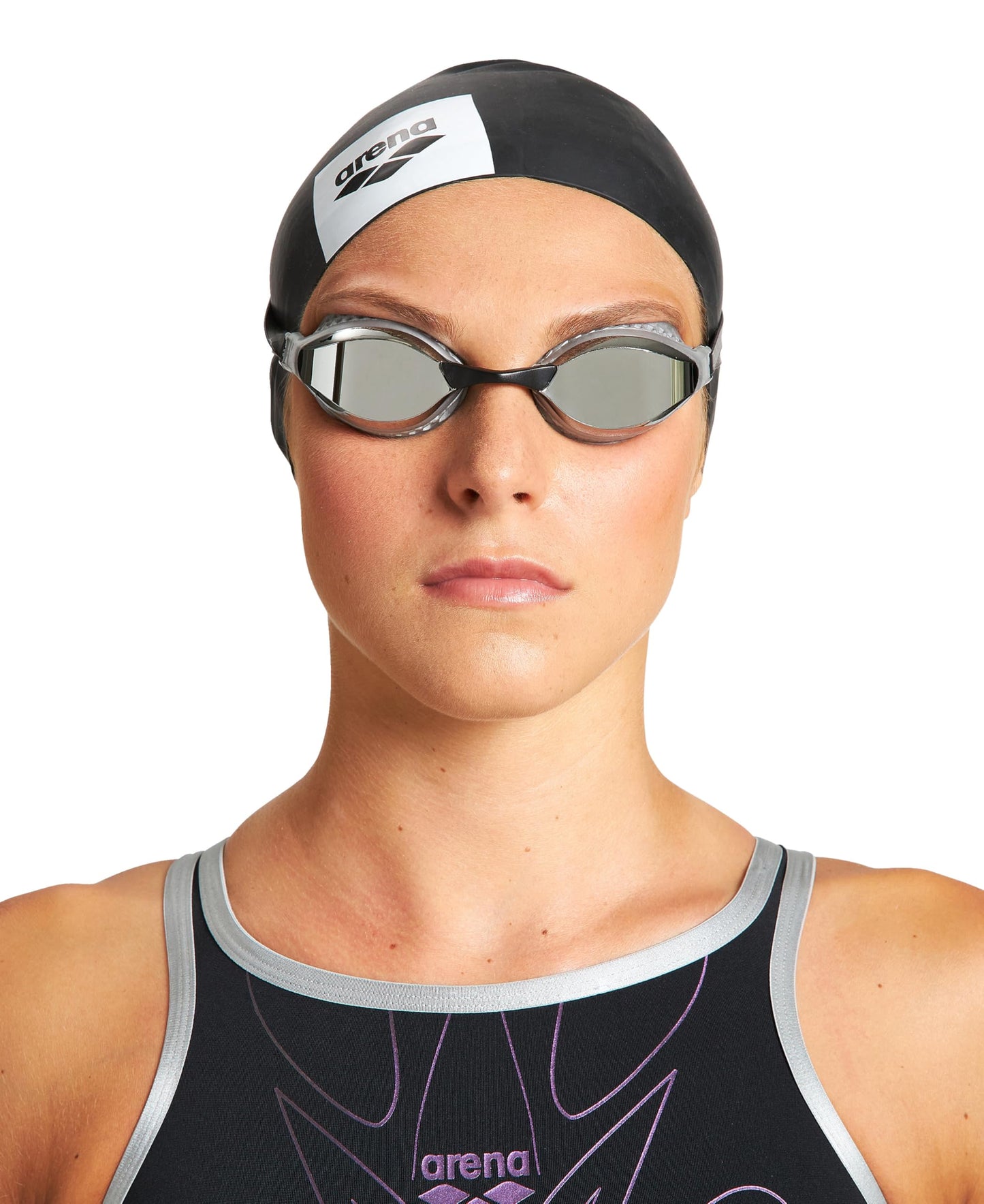 arena Air-Speed - anteojos de natación antivaho para hombres y mujeres, espejo plateado/plateado