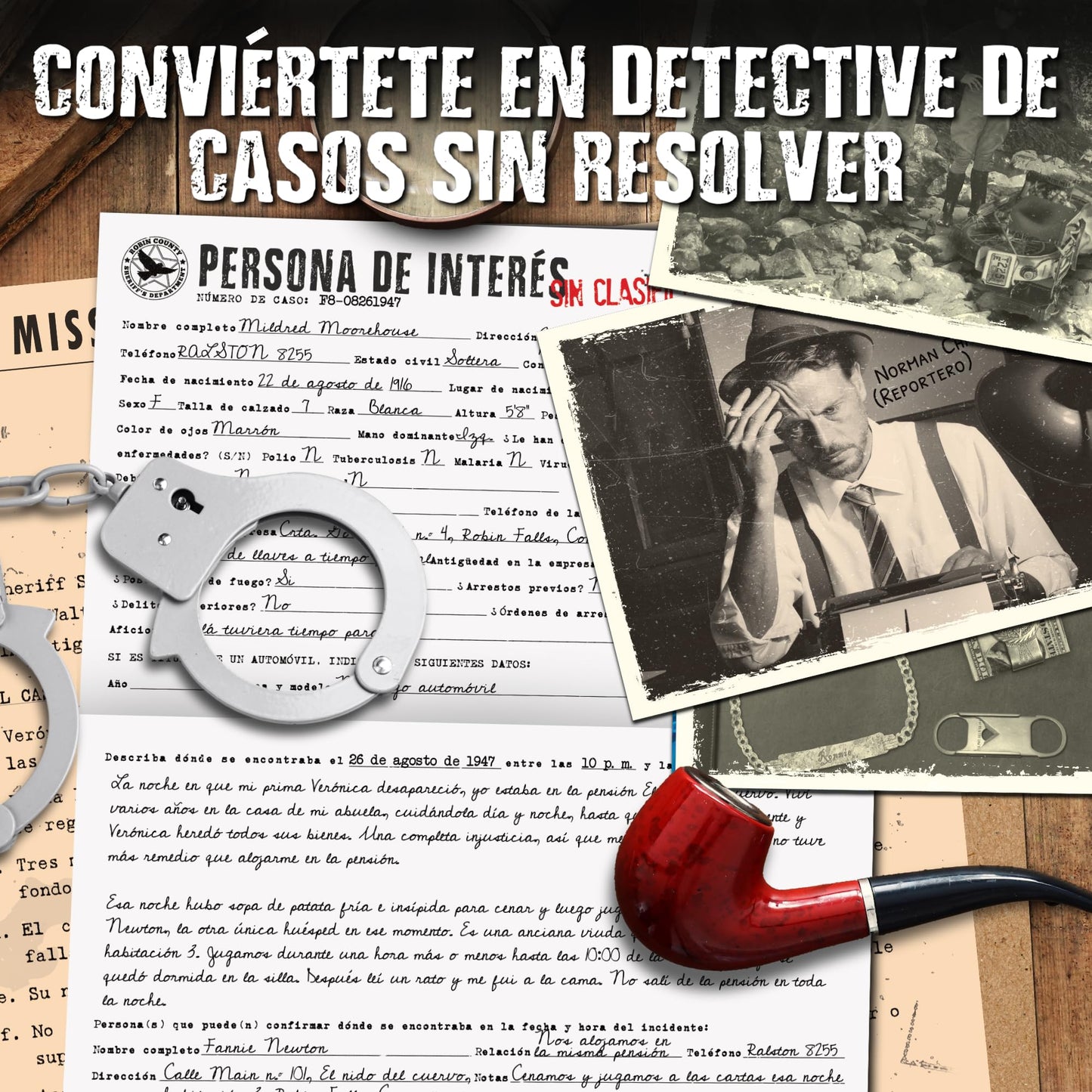 Unsolved Case Files: El juego de Casos de Asesinatos sin Resolver: Quién asesinó a Veronica Falcone? Puedes Resolver el crimen?