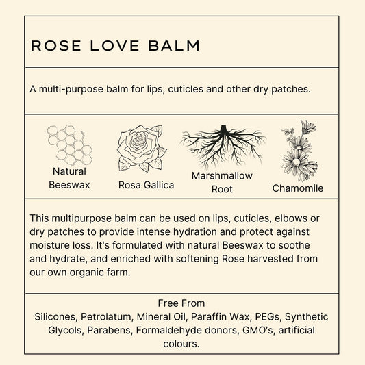 Moisturizing Lip Balm - Jurlique: Rose Love Balm - 0.5 oz - Moisturizes and Protects Dry Skin, Hydrates and Softens With Olive Oil and Safflower Seed Oil, Infused With The Natural Scent of Roses
