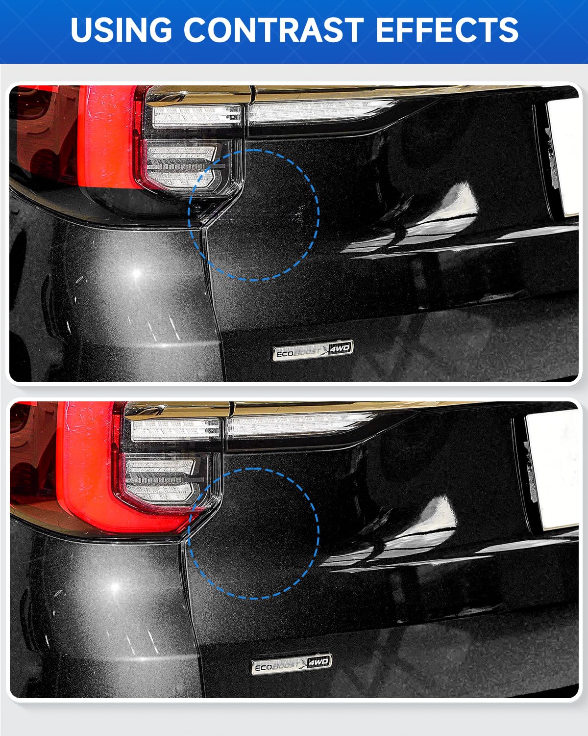 UM - Pintura para retocar metálica negra compatible con Ford Exact Match para reparación de arañazos de coche