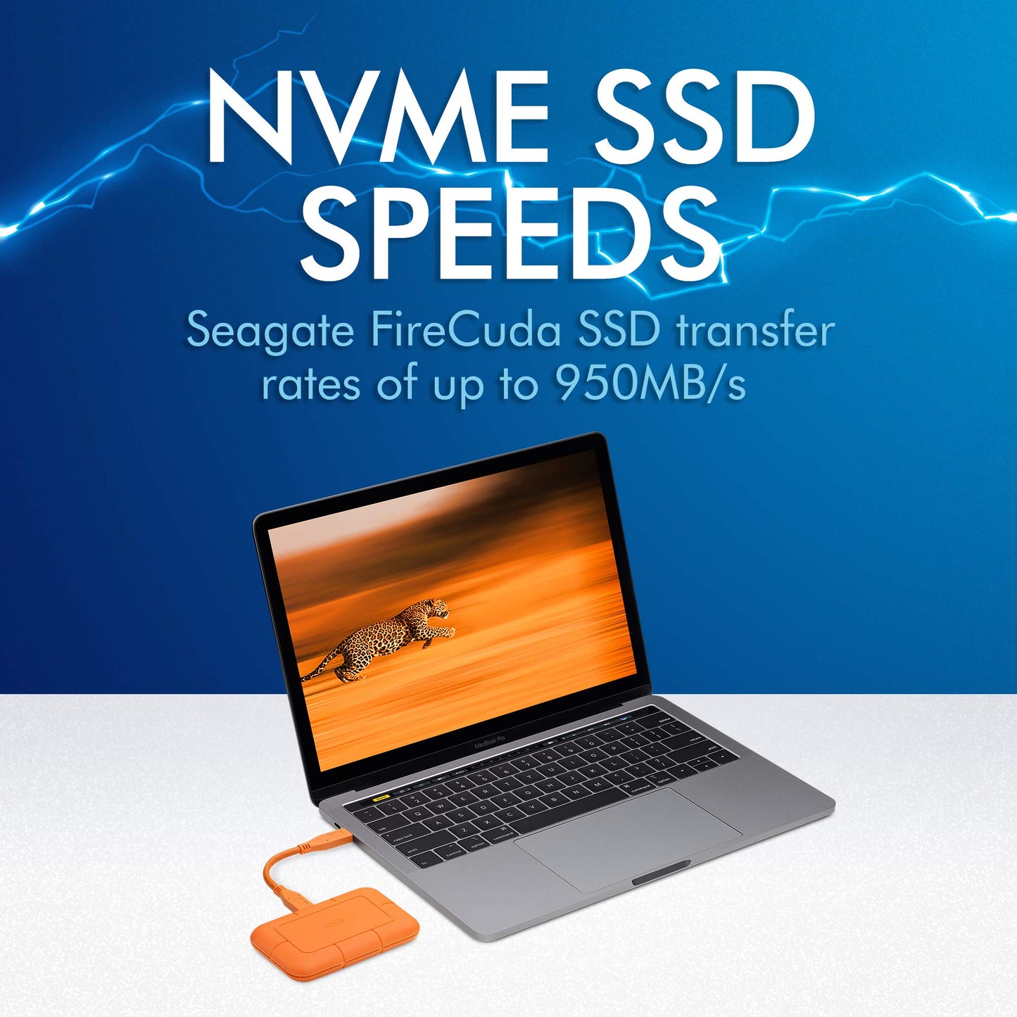 LaCie Rugged SSD 500GB Solid State Drive — USB-C USB 3.2 NVMe speeds up to 1050MB/s, IP67 Water Resistant, 3m Drop resistant, Encryption, 5-year Warranty with Data Recovery, 1 Mo Adobe CC (STHR500800)
