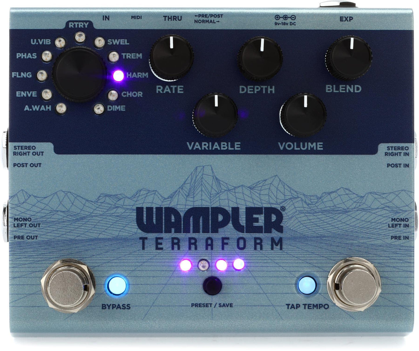 Pedal de Efectos de Guitarra Wampler Terraform Multimodulación