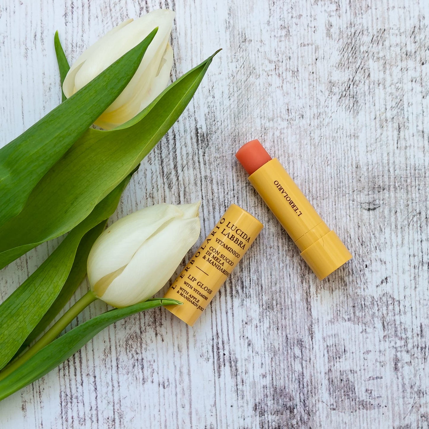 LErbolario L'erbolario lip gloss - apple & mandarin - hydrate, protect and soften lips with a light shimmer - cruelty free, dermatologically tested, no silicones, parabens, or petrolatum - .15 oz
