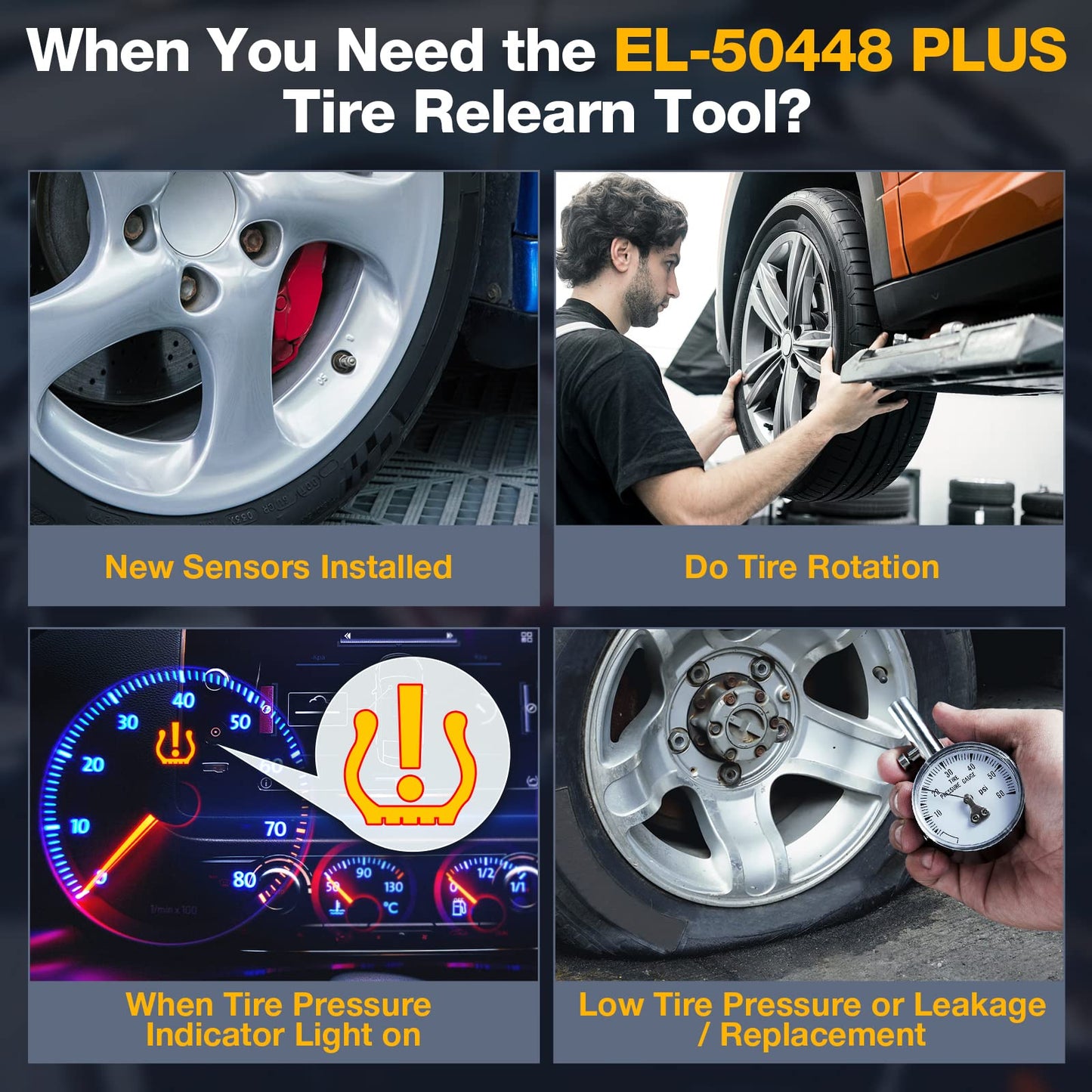 Herramienta de Reinicio TPMS KINGBOLEN EL-50448 Plus para Ford en Automóvil