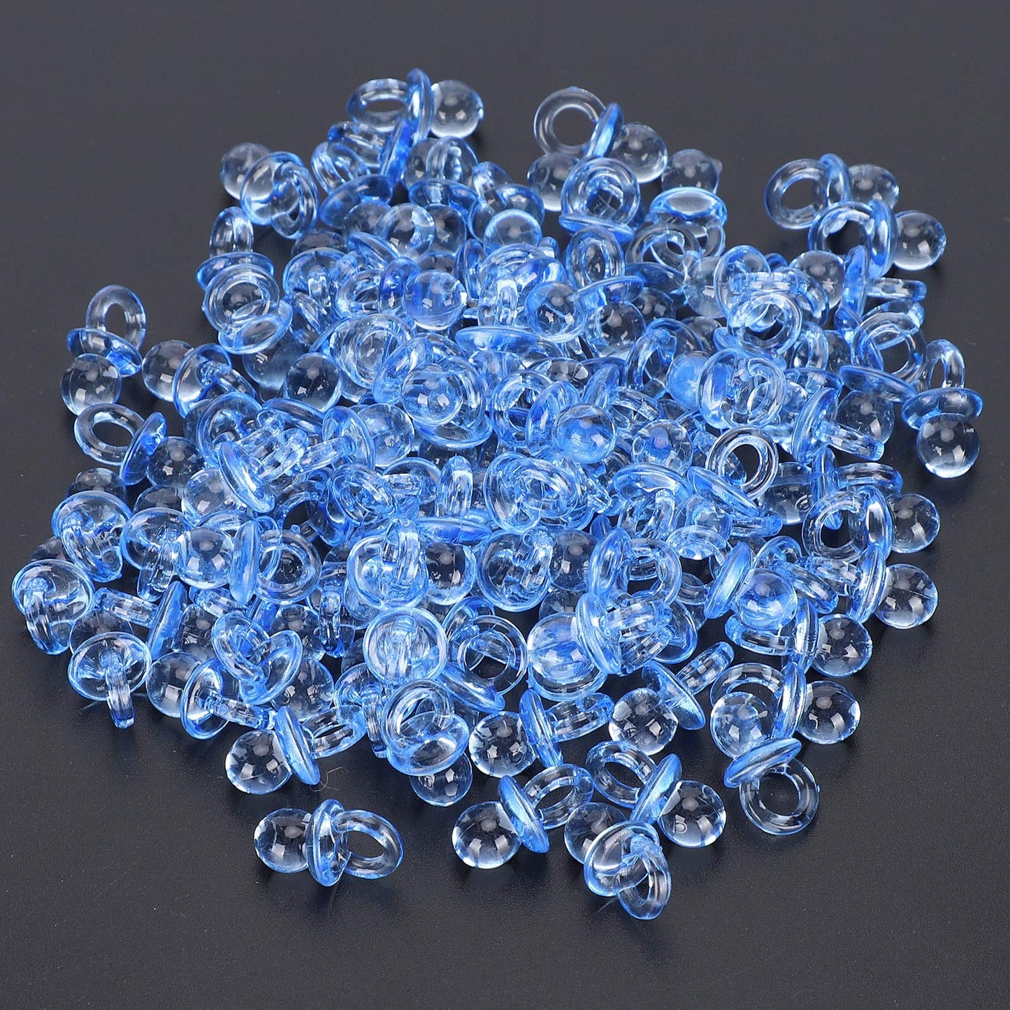 Chupete de Acrílico para Baby Shower 200 Piezas Azul para Decoraciones y Juegos