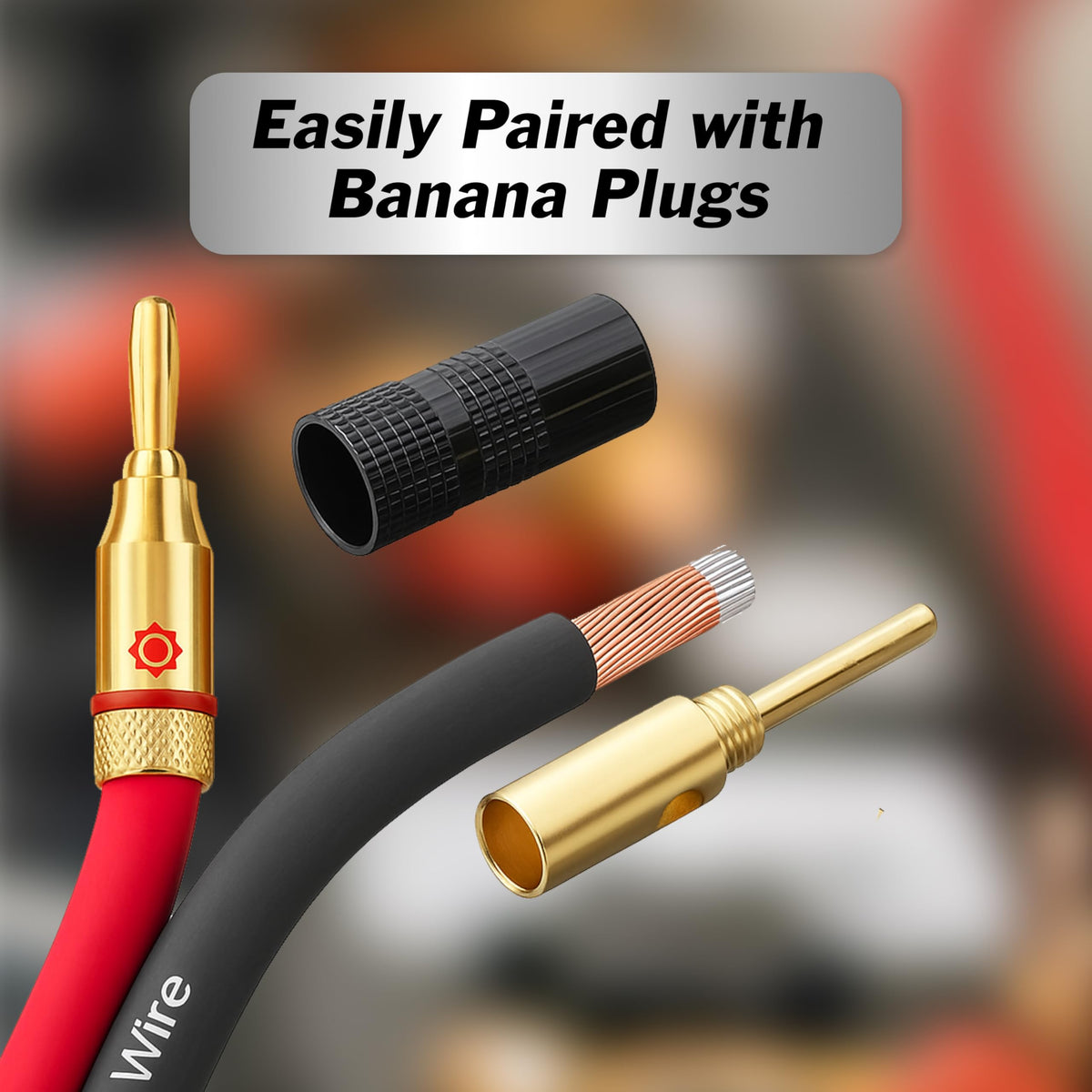 Cable de Altavoz InstallGear Aluminio Cobre Flexible 100 Pies para Cine en Casa