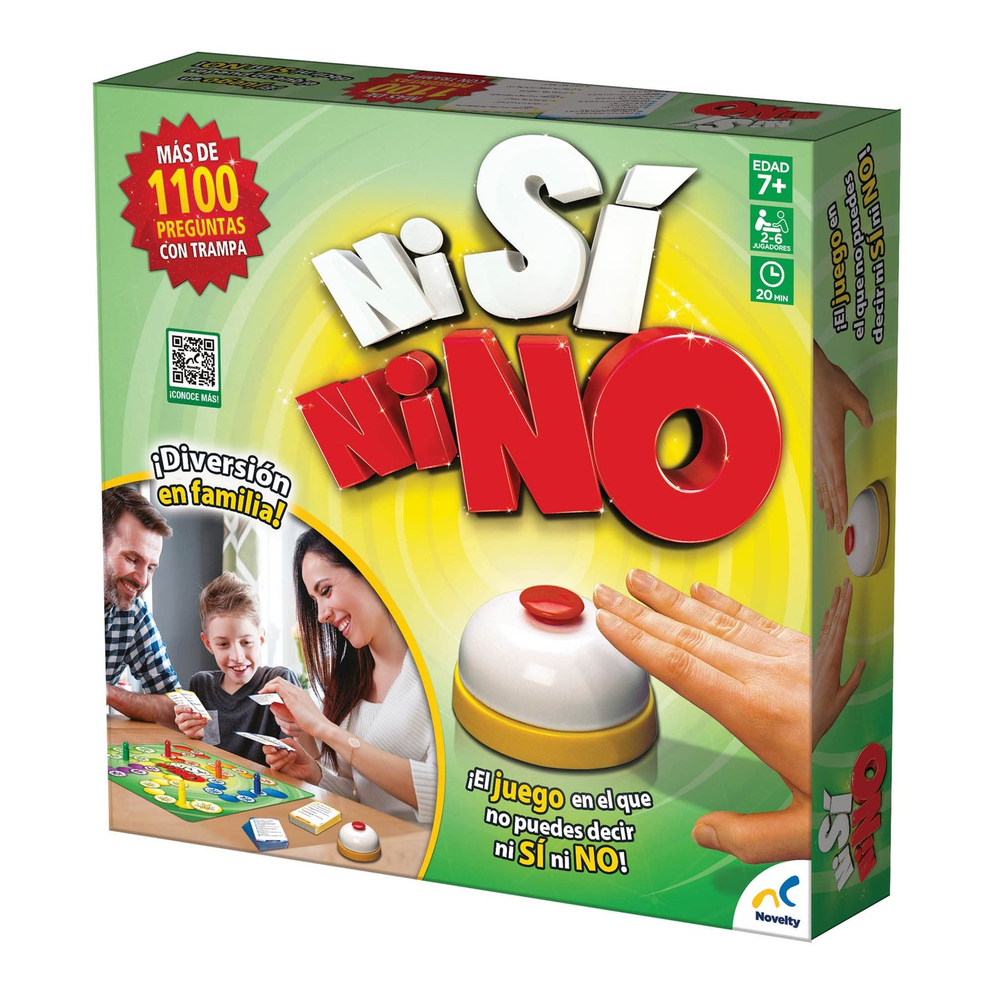 Juego de Mesa Novelty Corp Ni Si Ni No 2-4 Jugadores Tradicionales 8+ Años